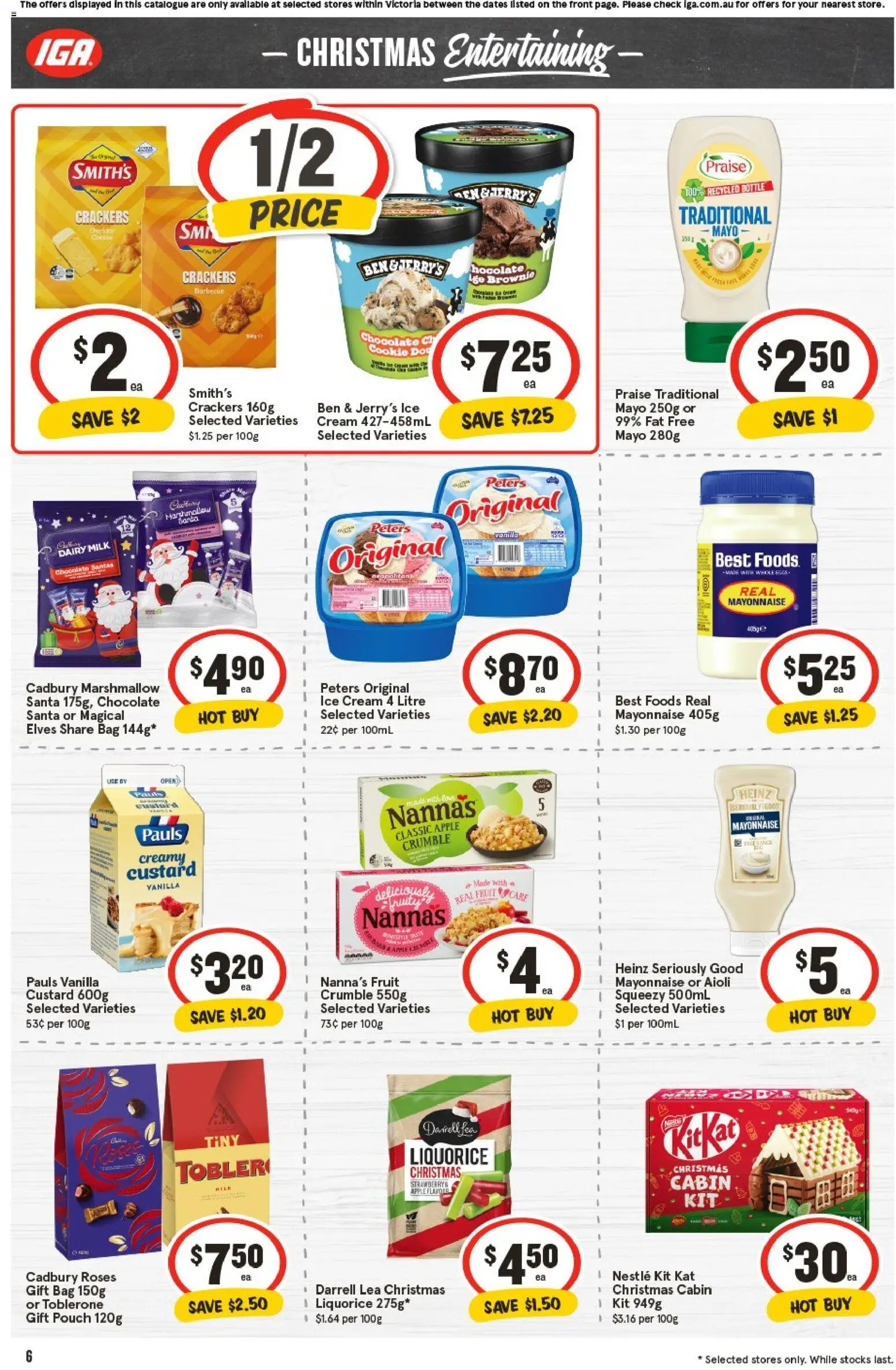 IGA catalogue - valid from 05.11.2025 | Page: 6 | Products: Crackers, Dairy, Chocolate, Cream
