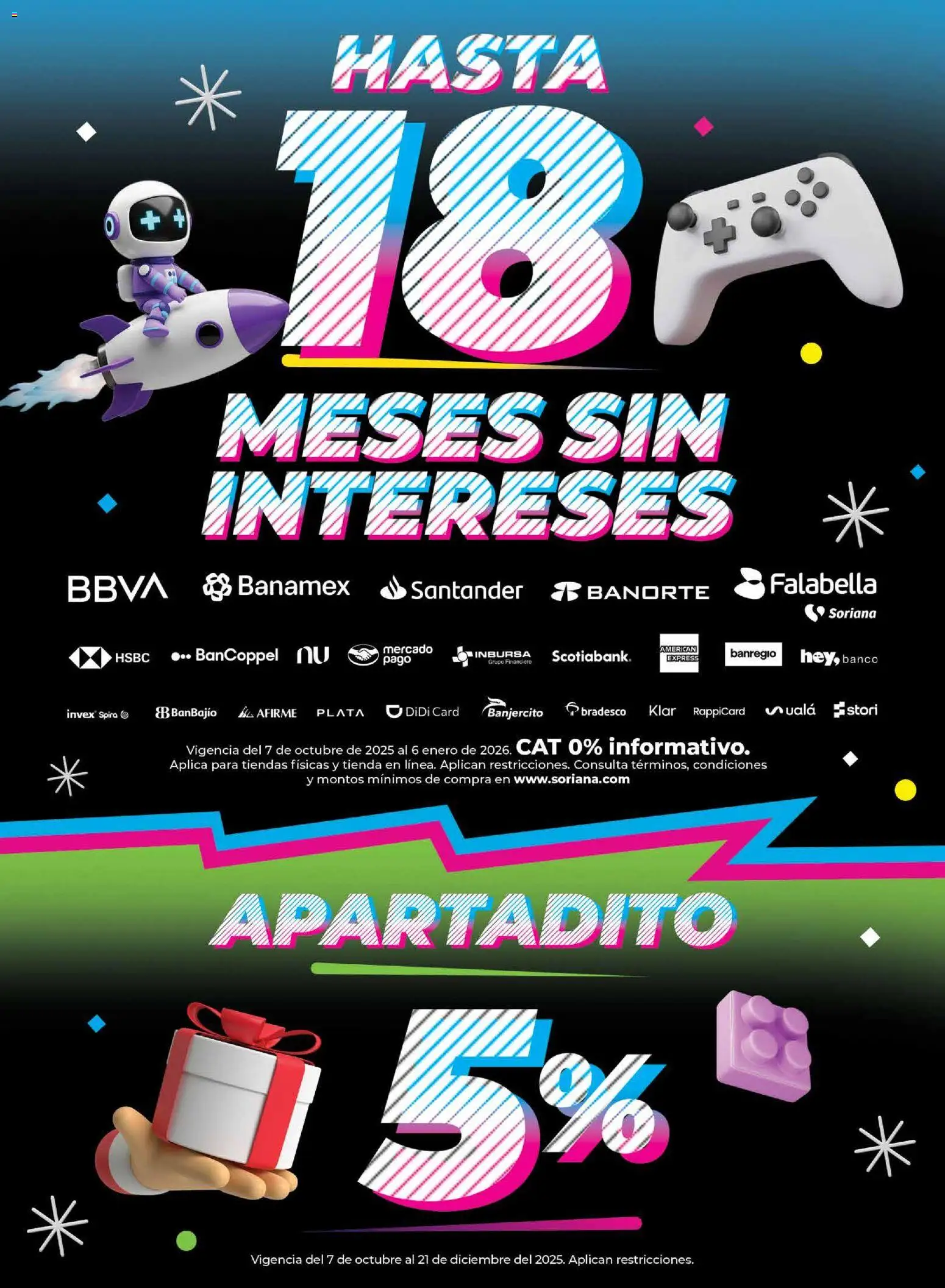 Nuevas ofertas de Soriana válidas en toda la República Mexicana desde el 27.11.2025. ¡Encuentra las mejores ofertas en Soriana - Reino de los Juguetes Híper Nacional! | Página: 48 | Productos: Banco
