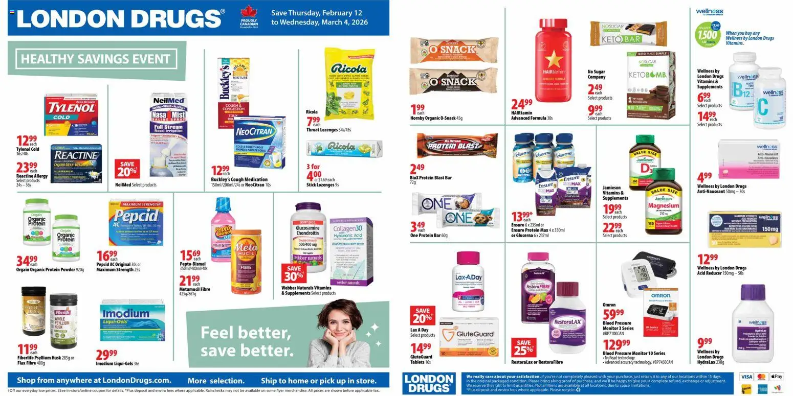 London Drugs flyer valid from 12.02.2026 | Page: 1 | Products: Monitor, Powder