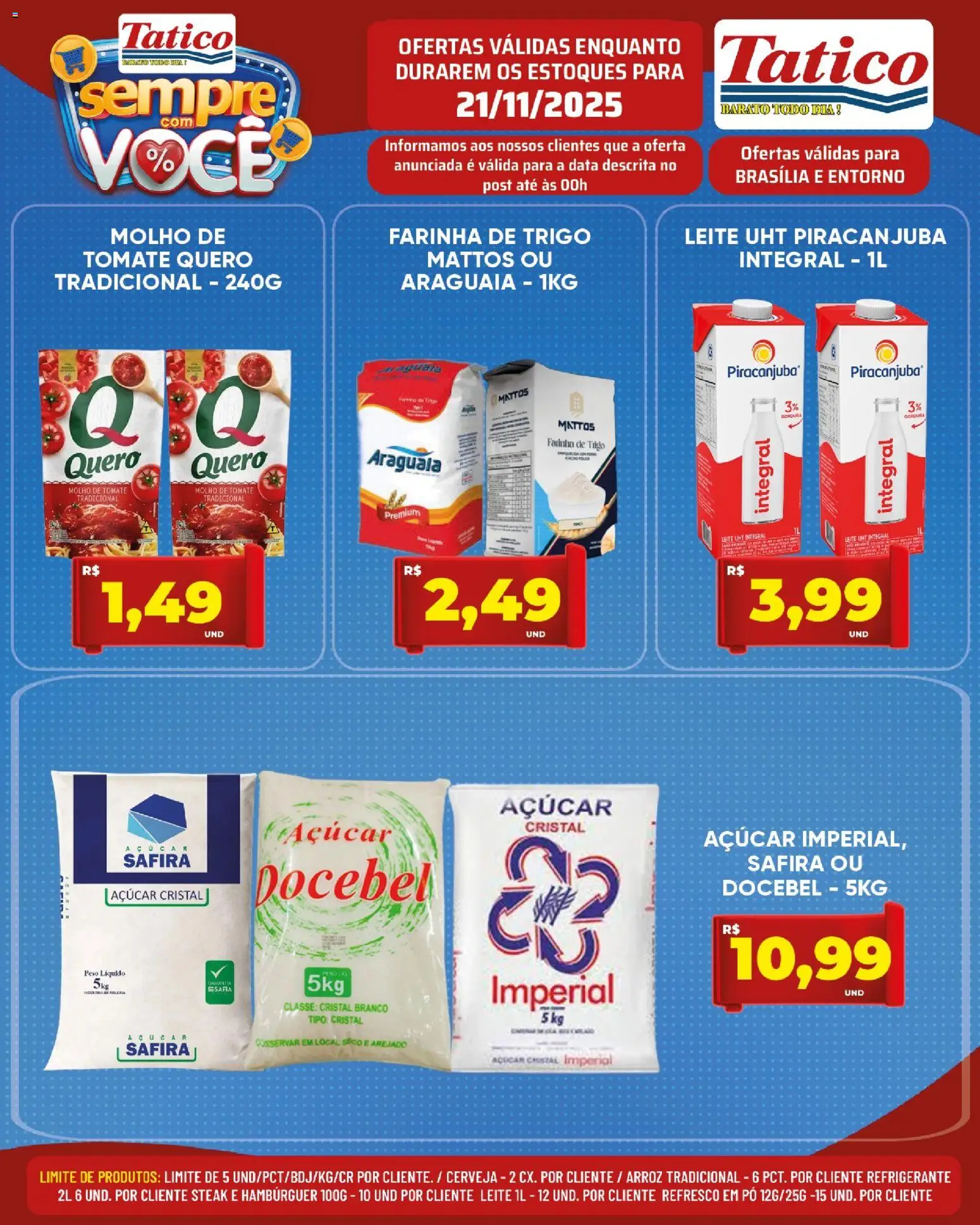 Tatico Folheto - válido de 22.11.2025 | Página: 24 | Produtos: Molho de tomate, Leite, Hambúrguer, Açúcar