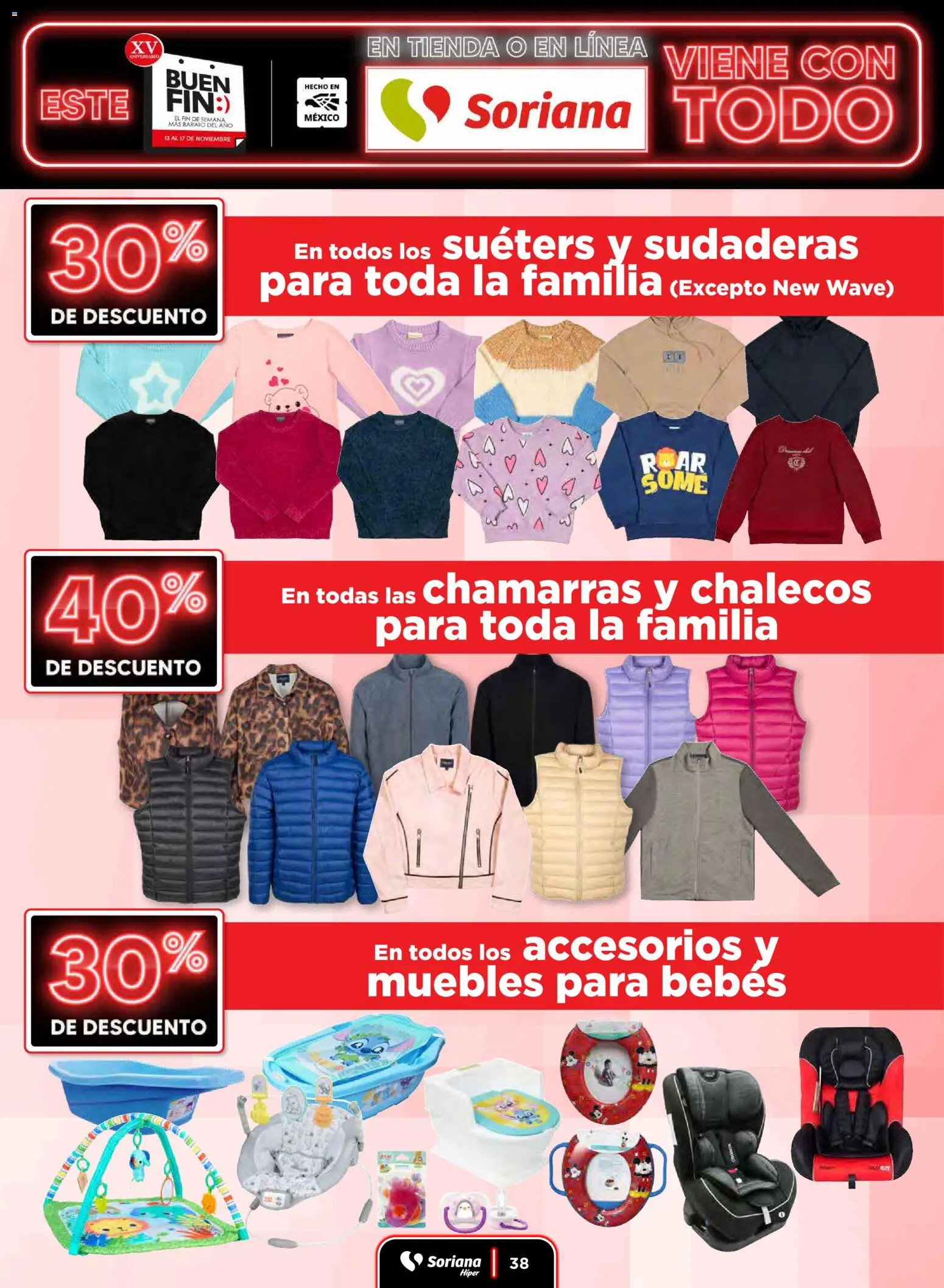 Nuevas ofertas de Soriana válidas en toda la República Mexicana desde el 13.11.2025. ¡Encuentra las mejores ofertas en Soriana Buen Fin ! | Página: 38