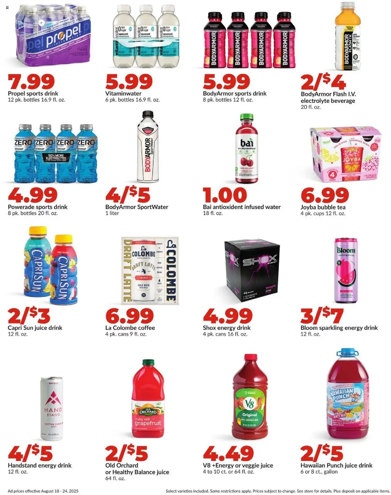 HyVee Weekly Ad - valid from 18.08.2025 | Page: 27 | Products: Coffee, Juice, Tea, Water