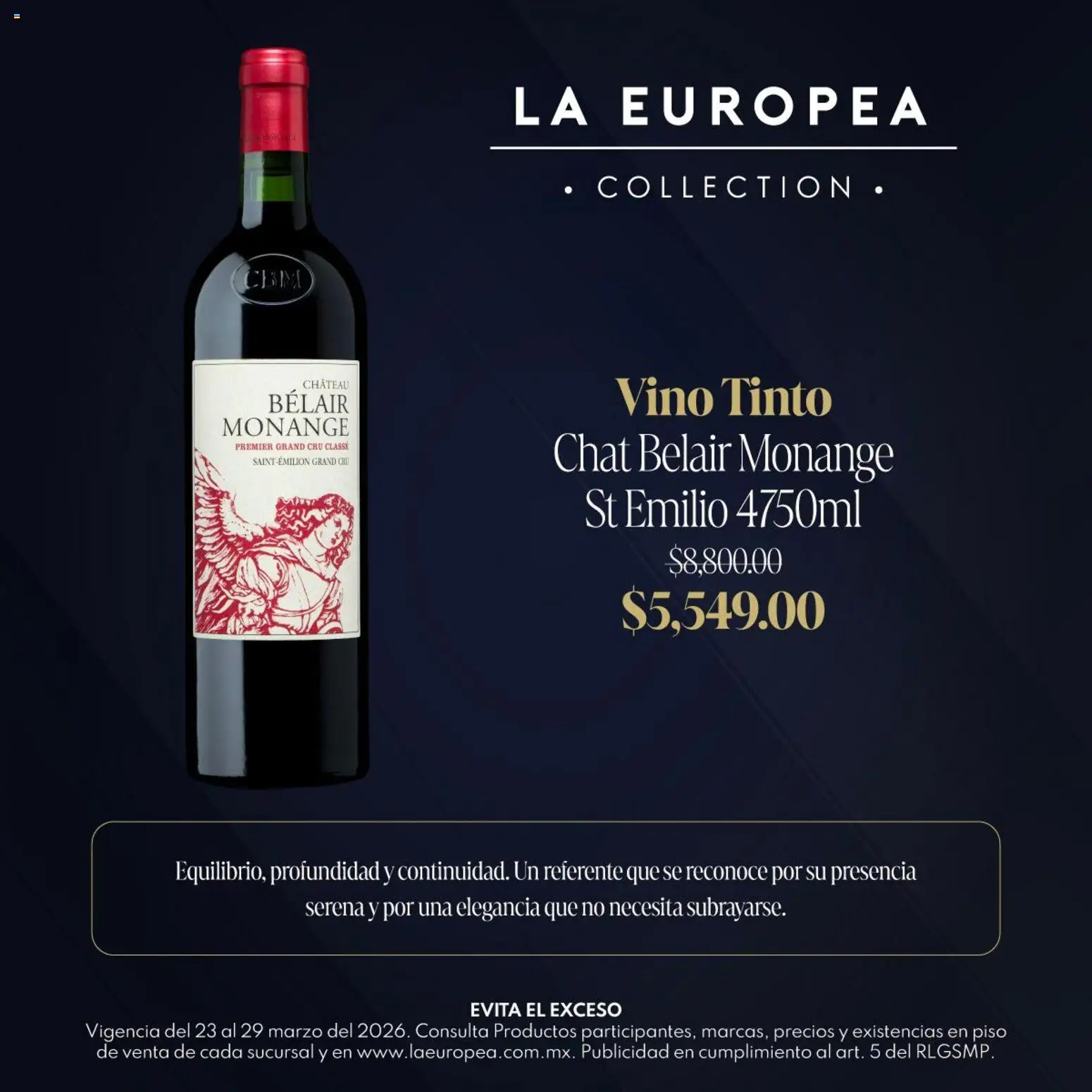 Nuevas ofertas de La Europea válidas en toda la República Mexicana desde el 23.03.2026. ¡Encuentra las mejores ofertas en La Europea catálogo Grandes Vinos! | Página: 6