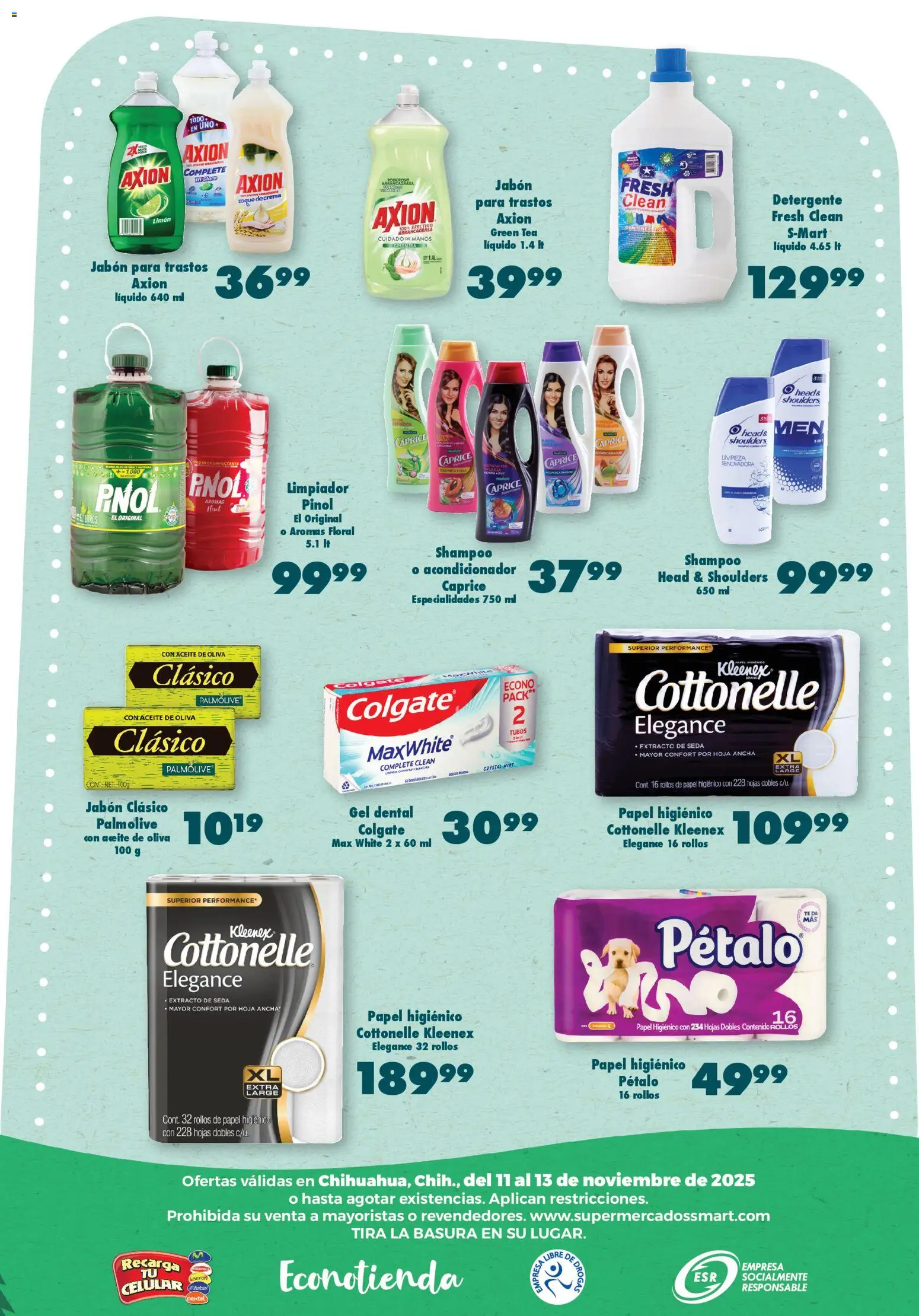 Nuevas ofertas de S-Mart válidas en toda la República Mexicana desde el 11.11.2025. ¡Encuentra las mejores ofertas en S-Mart folleto! | Página: 6 | Productos: Detergente, Aceite de oliva, Aceite, Limpiador