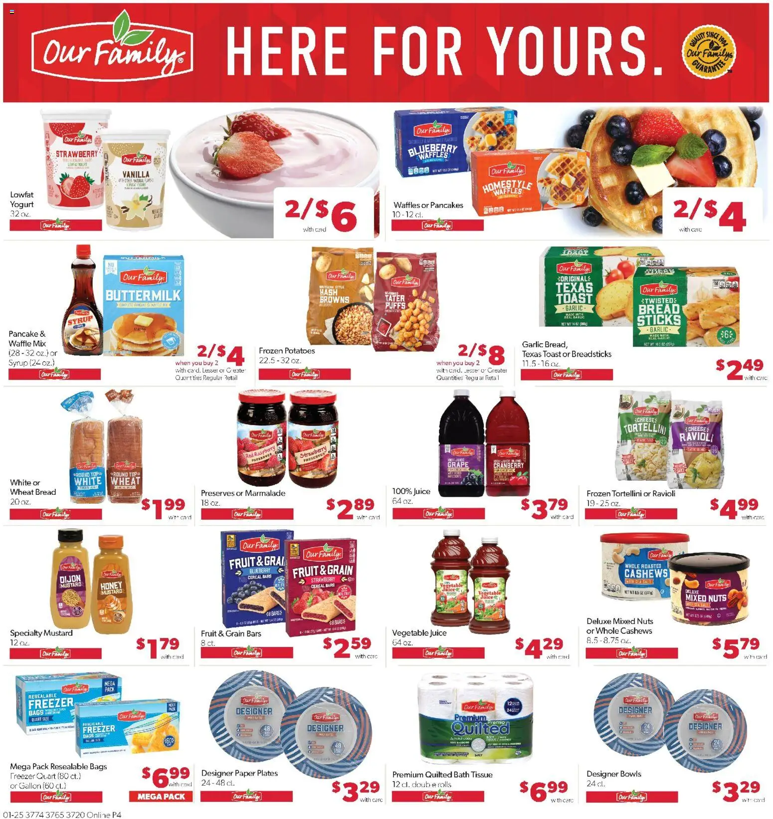Family Fare Weekly Ad - valid from 25.01.2026 | Page: 8 | Products: Yogurt, Juice, Potatoes, Freezer