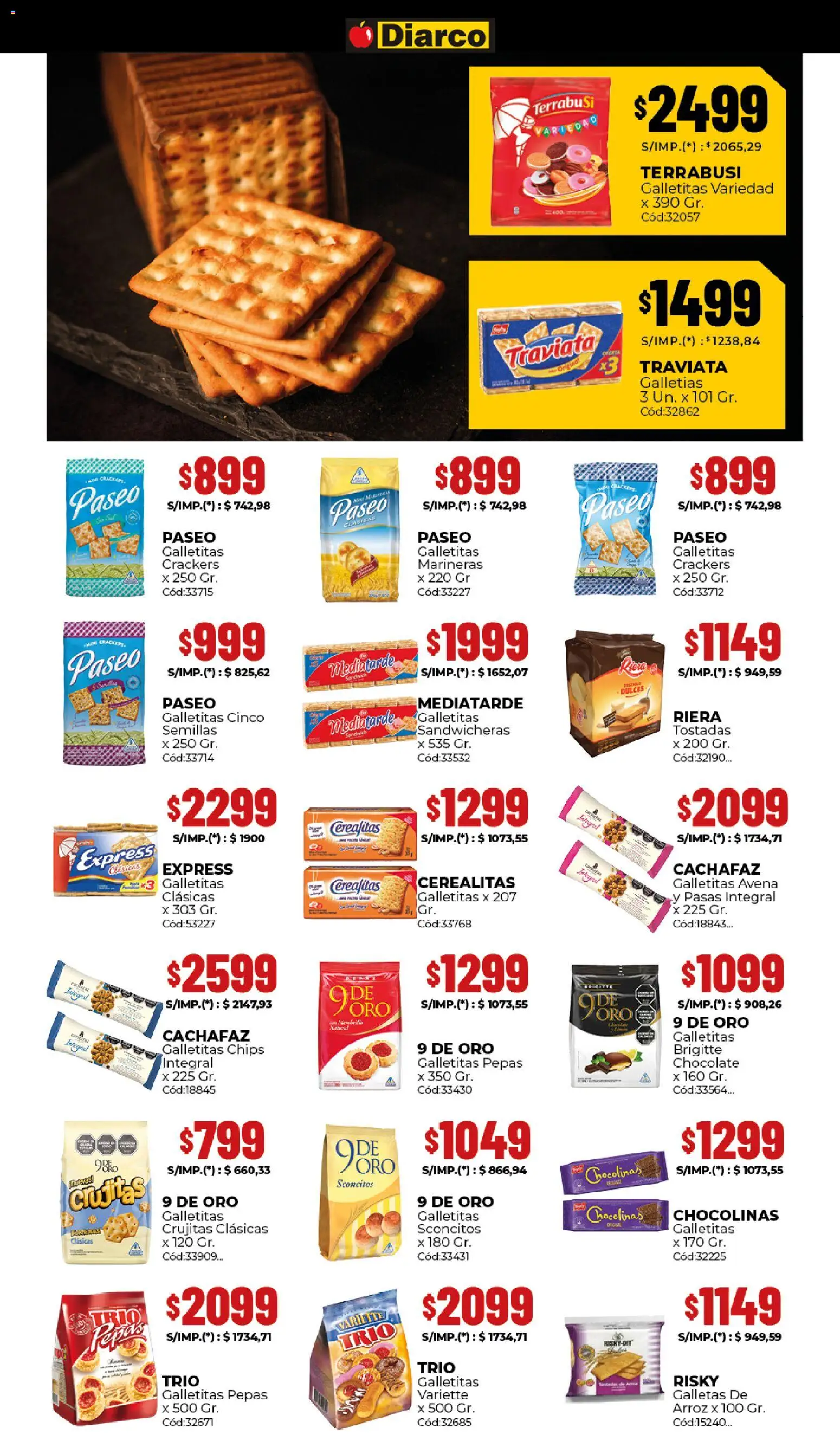 Diarco ofertas │ válido desde el 09.03.2026 | Página: 5 | Productos: Galletitas, Avena, Semillas, Chocolate