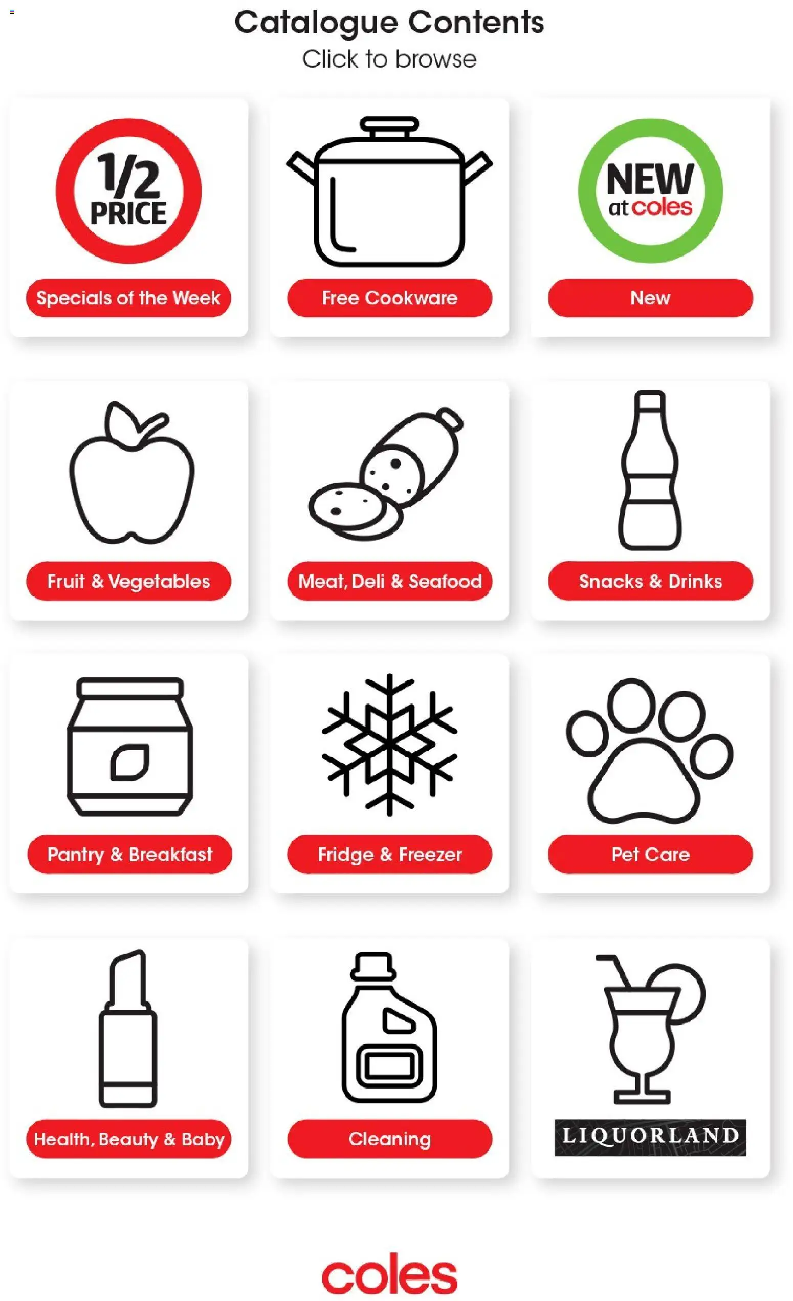 Coles catalogue - valid from 08.04.2026 | Page: 50 | Products: Vegetables, Seafood, Fridge, Freezer