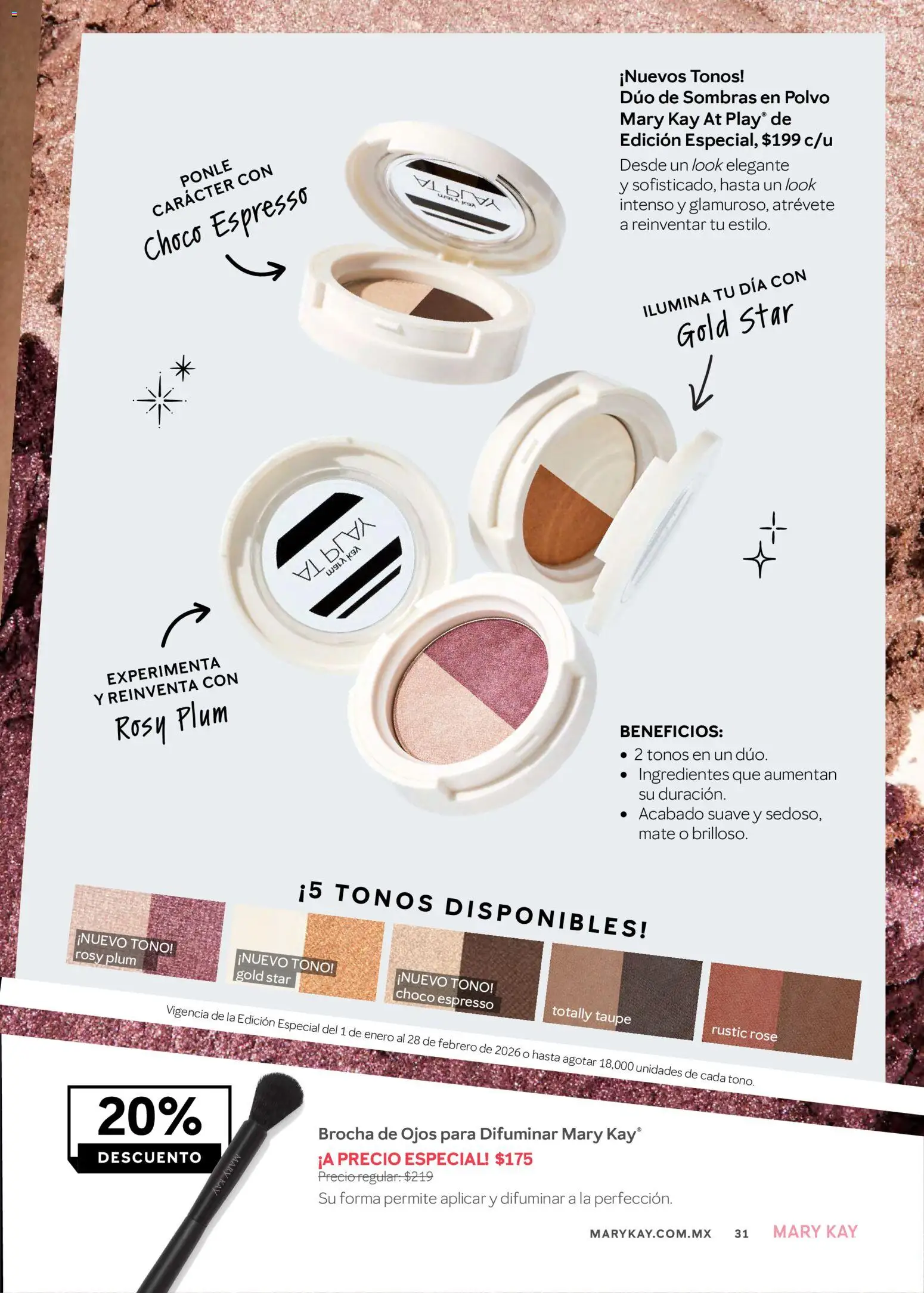 Nuevas ofertas de Mary Kay válidas en toda la República Mexicana desde el 01.01.2026. ¡Encuentra las mejores ofertas en Mary Kay catálogo! | Página: 31 | Productos: Mate, Polvo