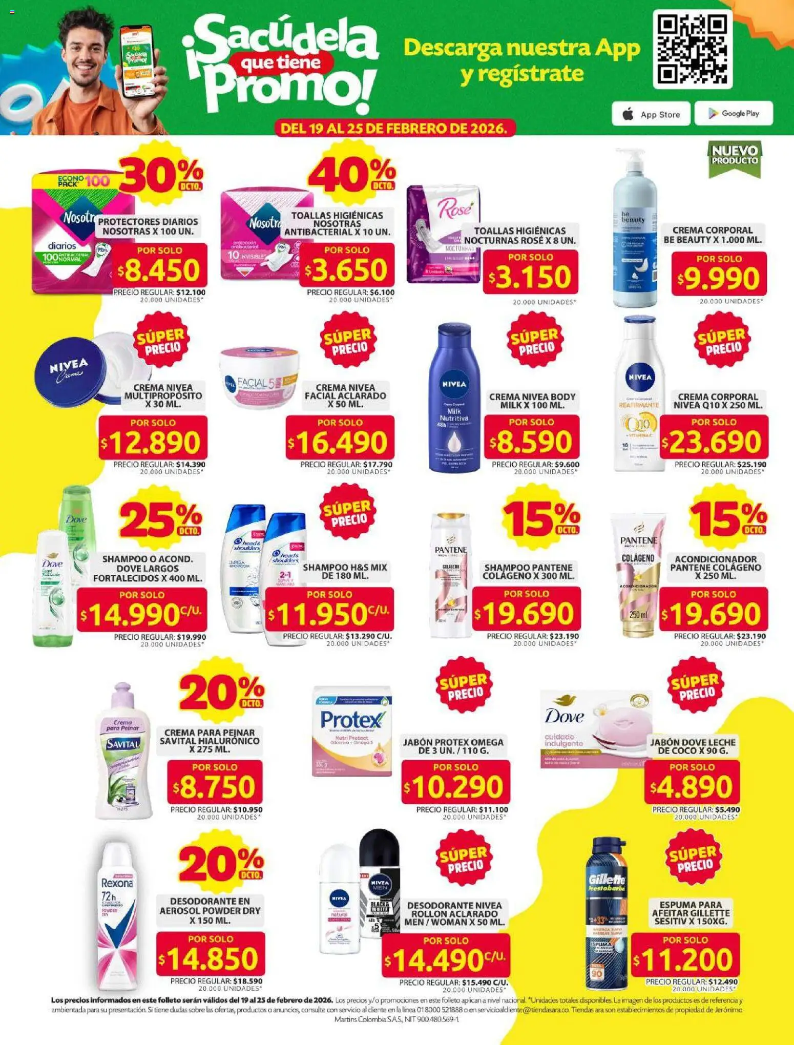 Ara revista - valida desde el 11.02.2026 | Página: 8 | Productos: Protectores diarios, Body, Sobre, Jabón