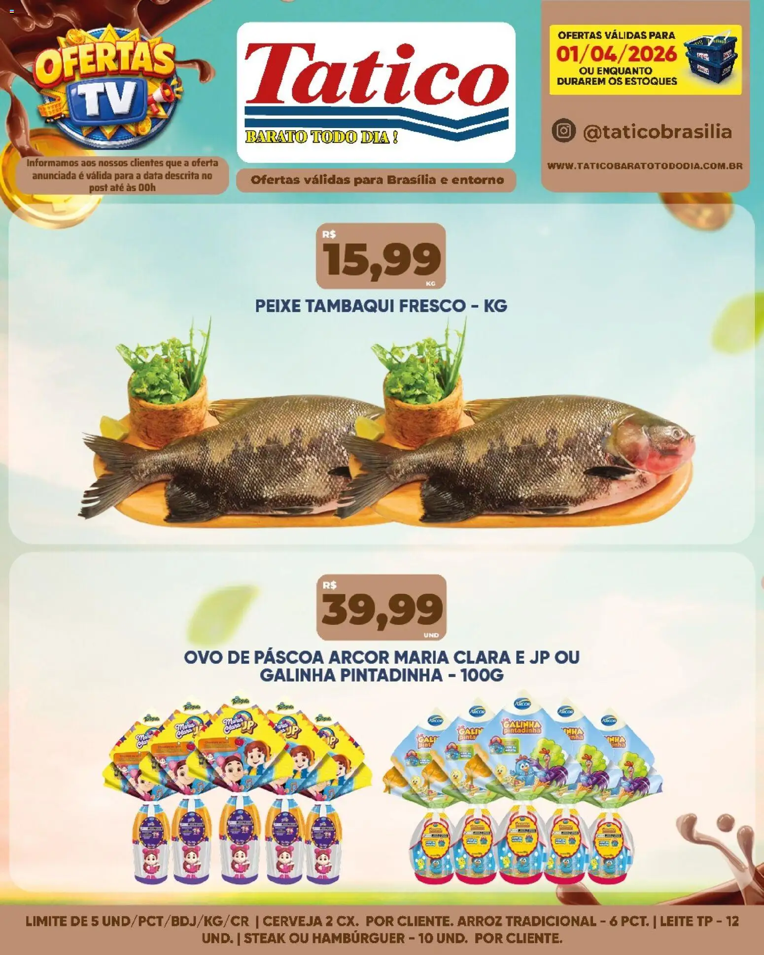 Tatico Folheto - válido de 02.04.2026 | Página: 22 | Produtos: Ovo de páscoa, Cerveja, Arroz, Peixe