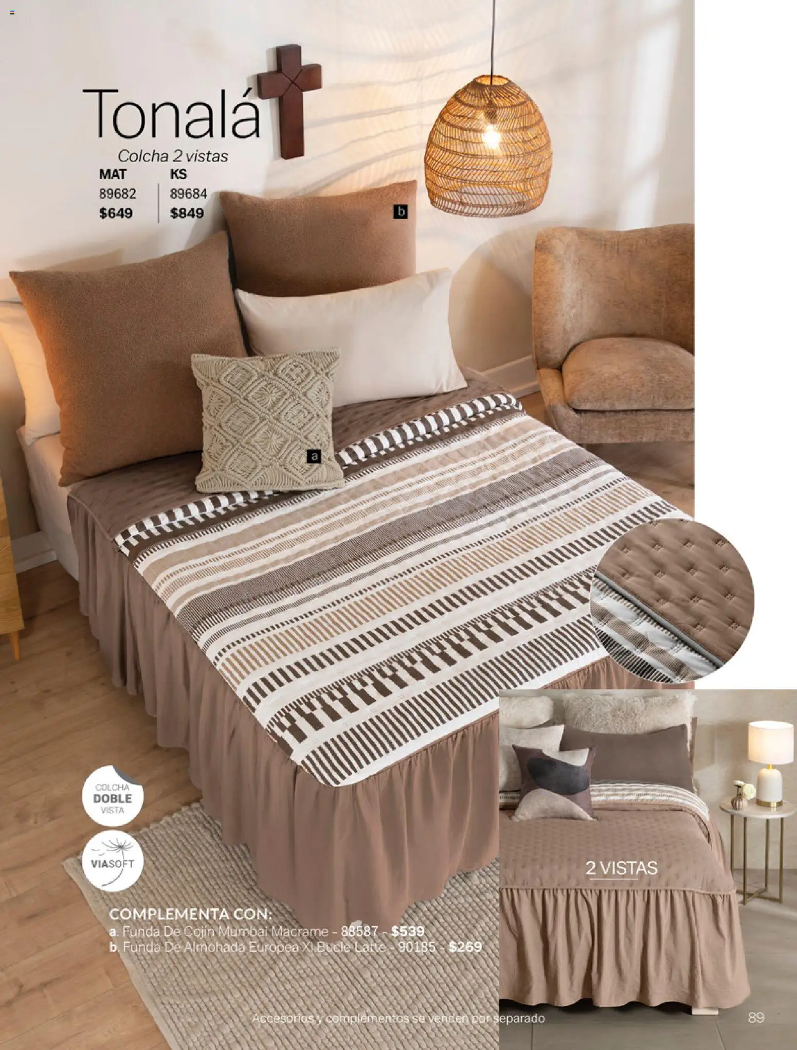 Nuevas ofertas de Vianney válidas en toda la República Mexicana desde el 06.03.2026. ¡Encuentra las mejores ofertas en Vianney catálogo Tu hogar, nuestra pasión! | Página: 91 | Productos: Funda, Funda de almohada, Almohada