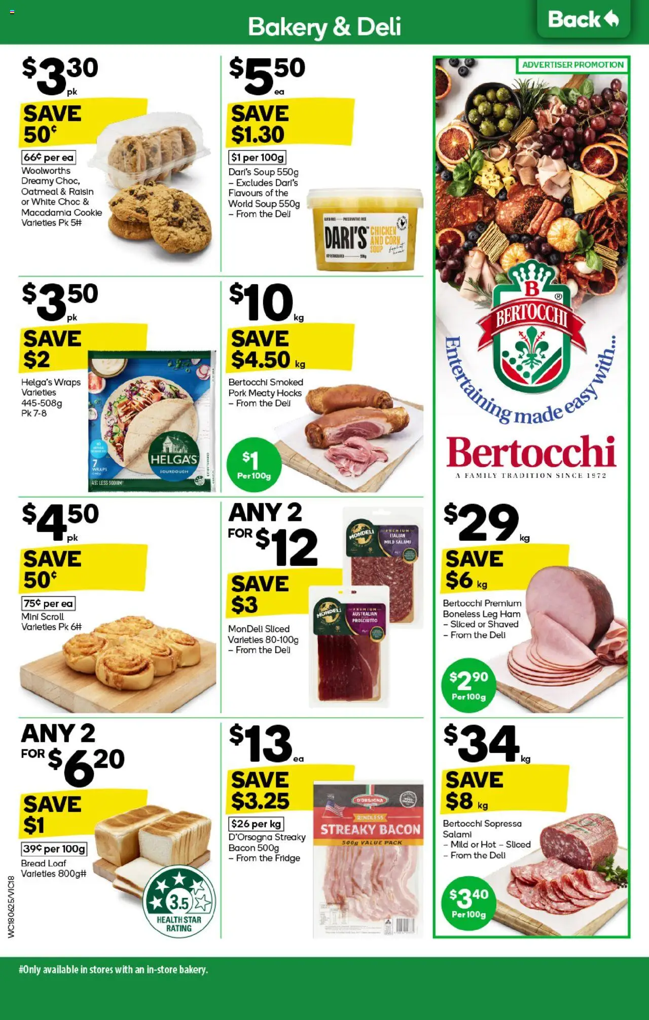 Woolworths catalogue - valid from 18.06.2025 | Page: 18 | Products: Salami, Pork, Soup, Bakery