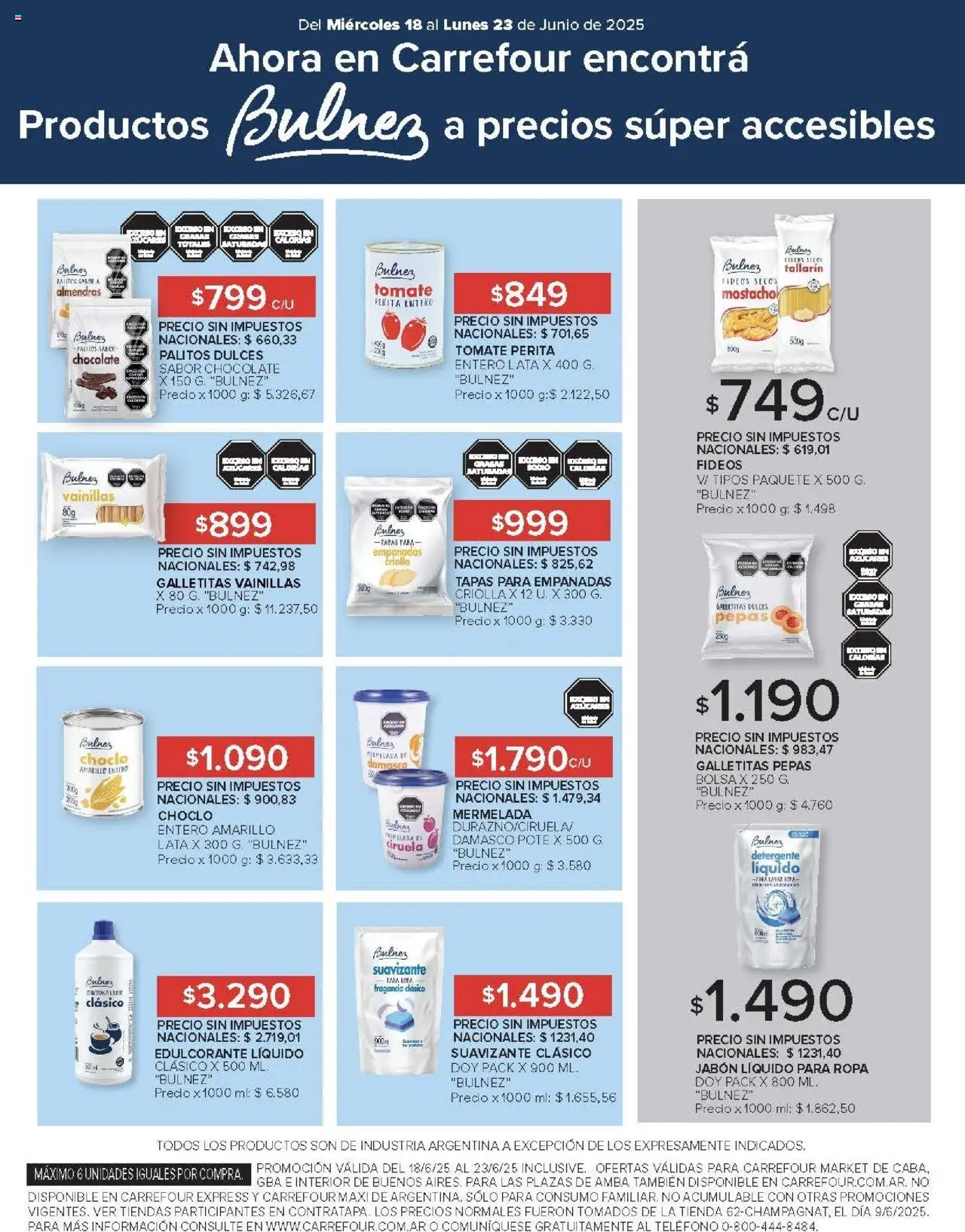 Carrefour Market catálogo │ válido desde el 18.06.2025 | Página: 13 | Productos: Galletitas, Choclo, Chocolate, Suavizante