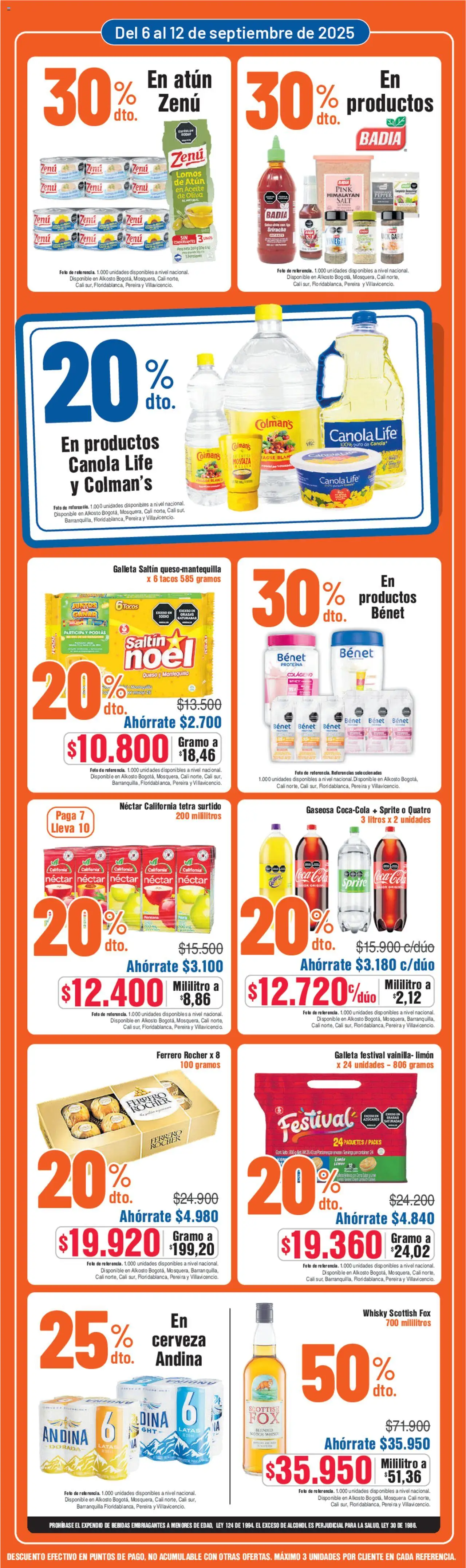 Alkosto revista - valida desde el 06.09.2025 | Página: 3 | Productos: Gaseosa, Bototo, Manzana, Mostaza