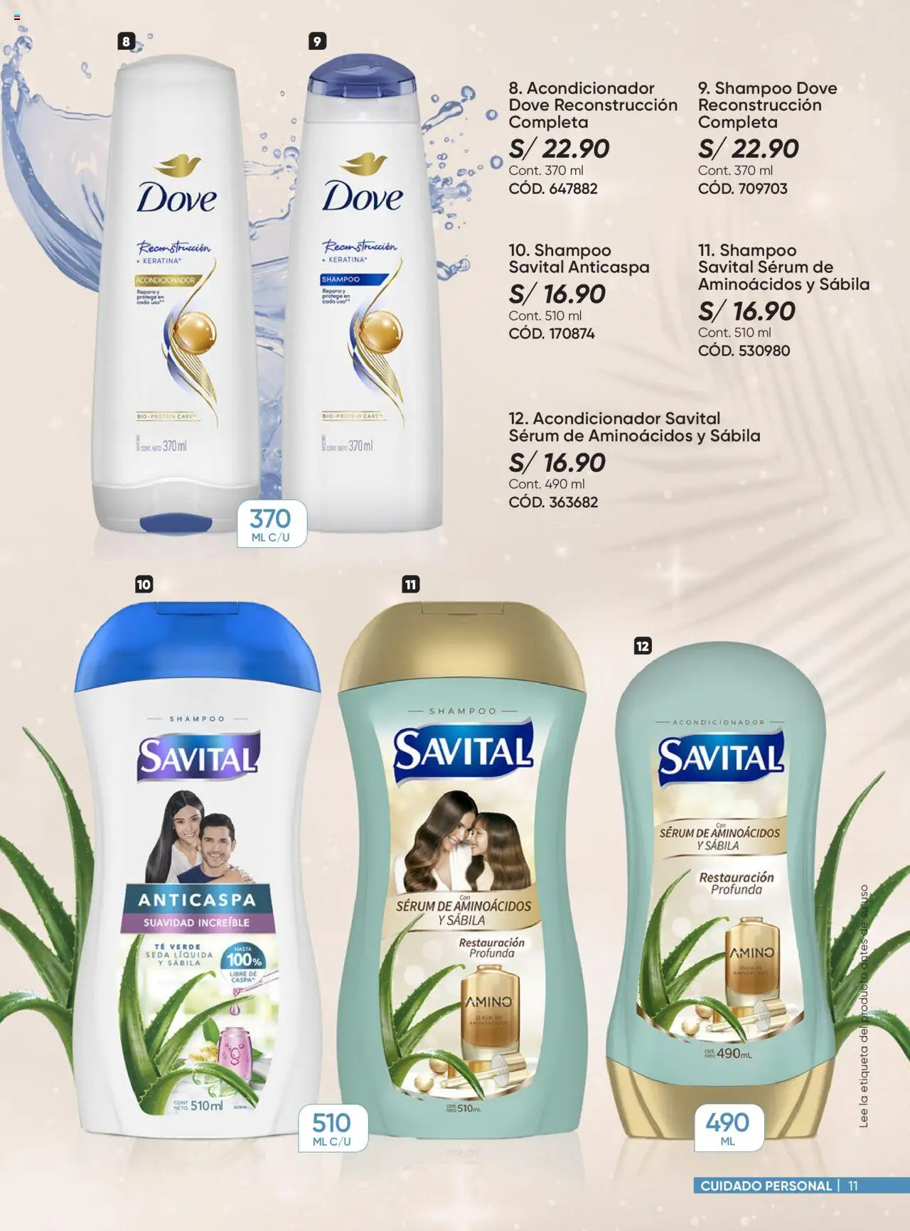 Catálogo Azzorti válido desde 18.08.2025 | Página: 11 | Productos: Shampoo, Acondicionador, Té