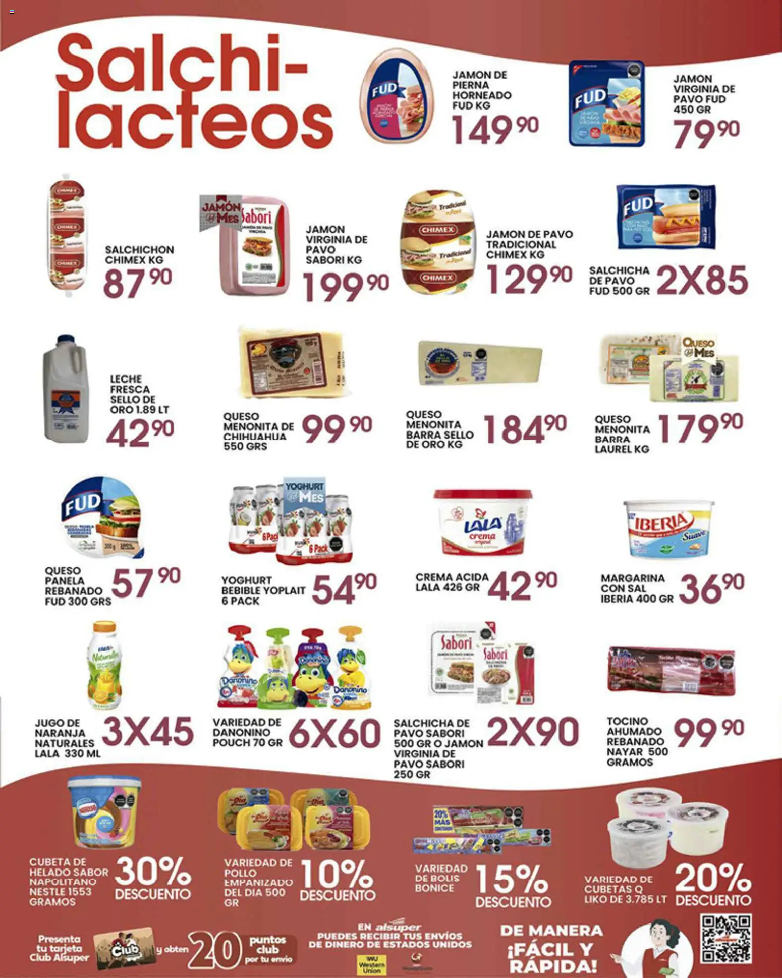 Nuevas ofertas de Alsuper válidas en toda la República Mexicana desde el 28.04.2026. ¡Encuentra las mejores ofertas en Alsuper folleto! | Página: 3 | Productos: Crema, Leche, Margarina, Helado