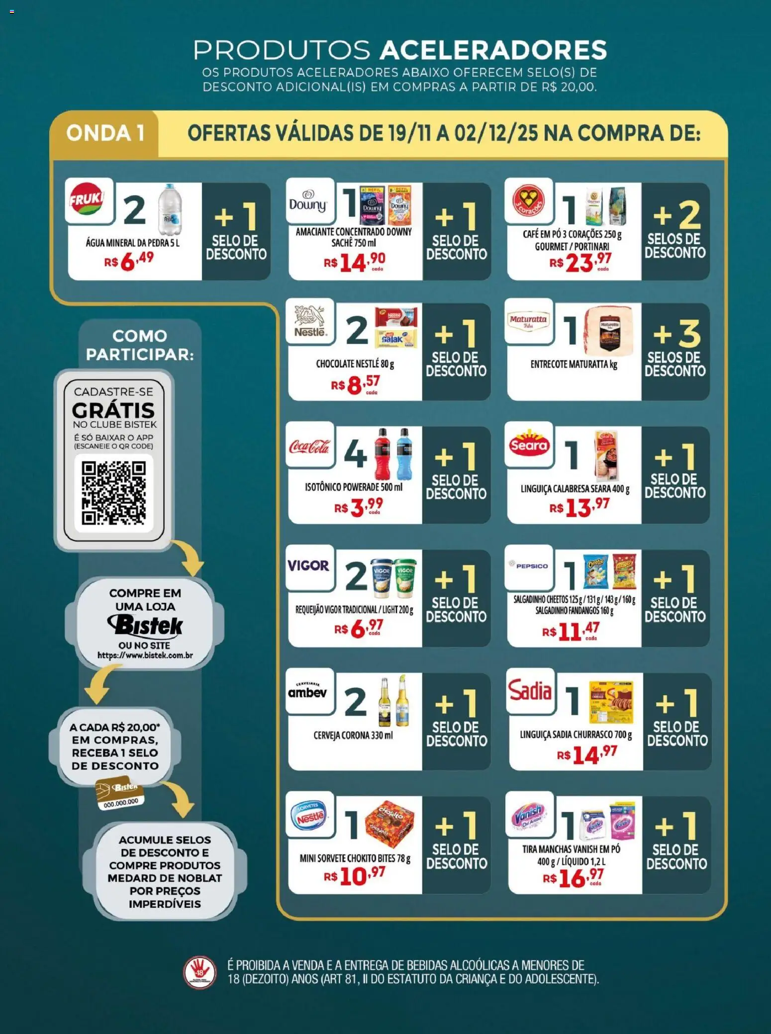 Bistek Supermercados Folheto - válido de 19.11.2025 | Página: 3 | Produtos: Tira manchas, Cheetos, Requeijão, Isotônico