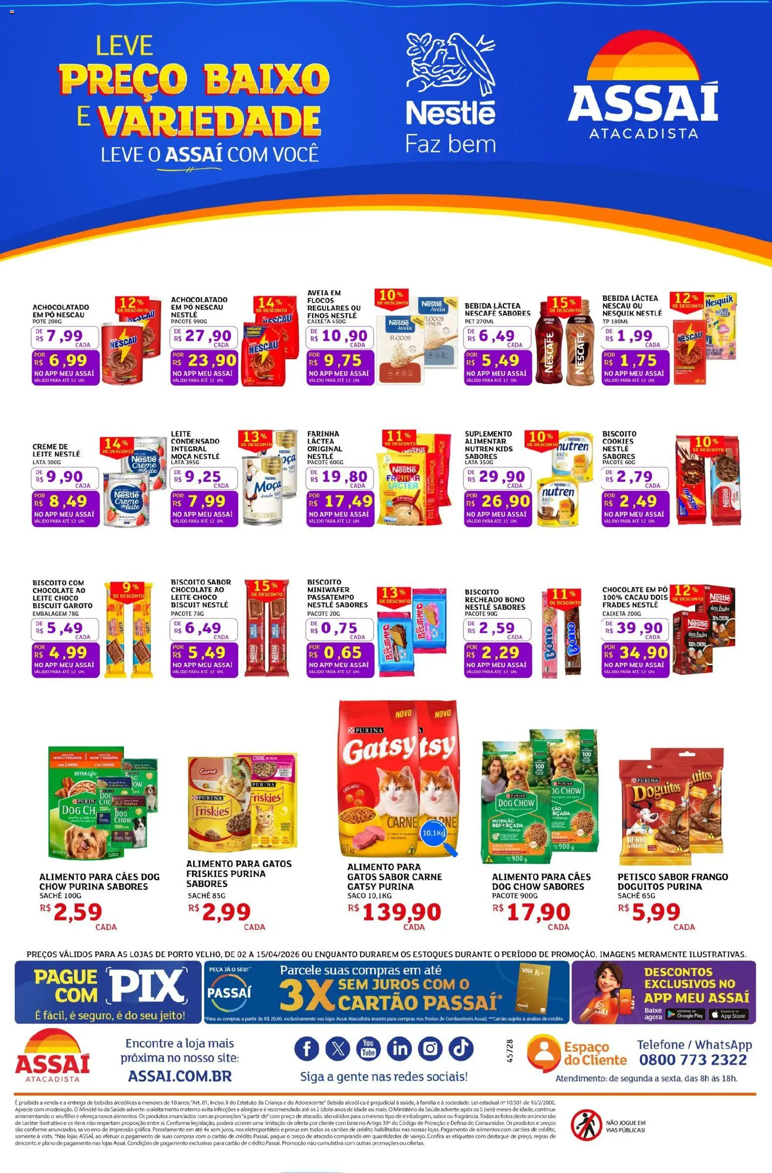 Assaí Atacadista Folheto - válido de 02.04.2026 | Página: 2 | Produtos: Biscoito, Baixo, Frango, Cookies