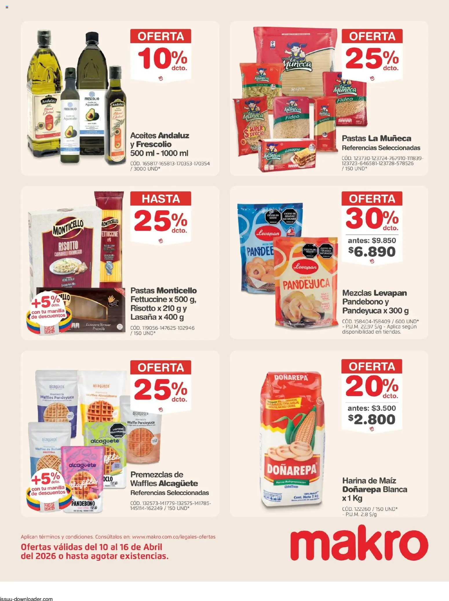 Makro revista - valida desde el 10.04.2026 | Página: 12 | Productos: Aguacate, Harina, Maiz, Encimero