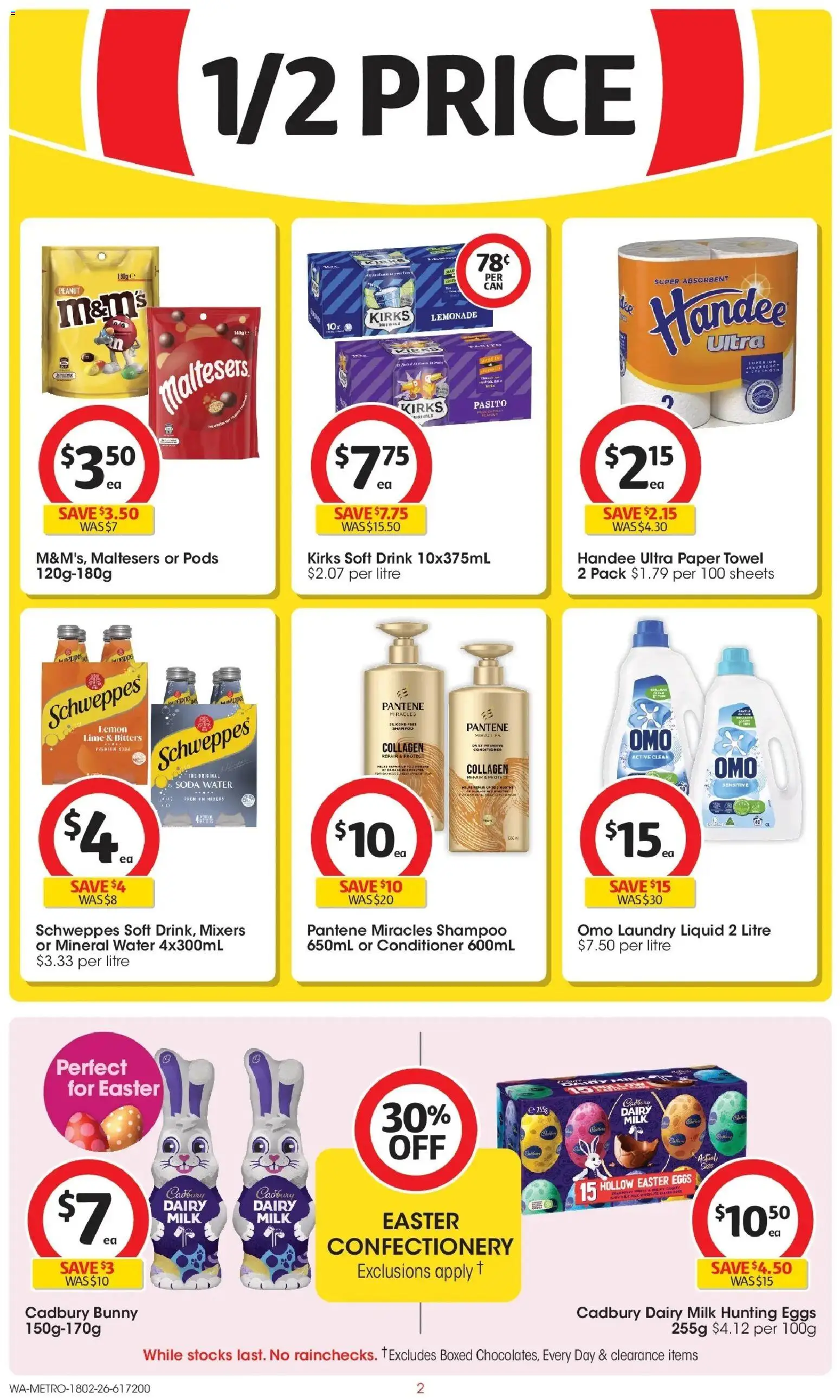 Coles catalogue - valid from 18.02.2026 | Page: 2 | Products: Shampoo, Eggs, Water, Lime