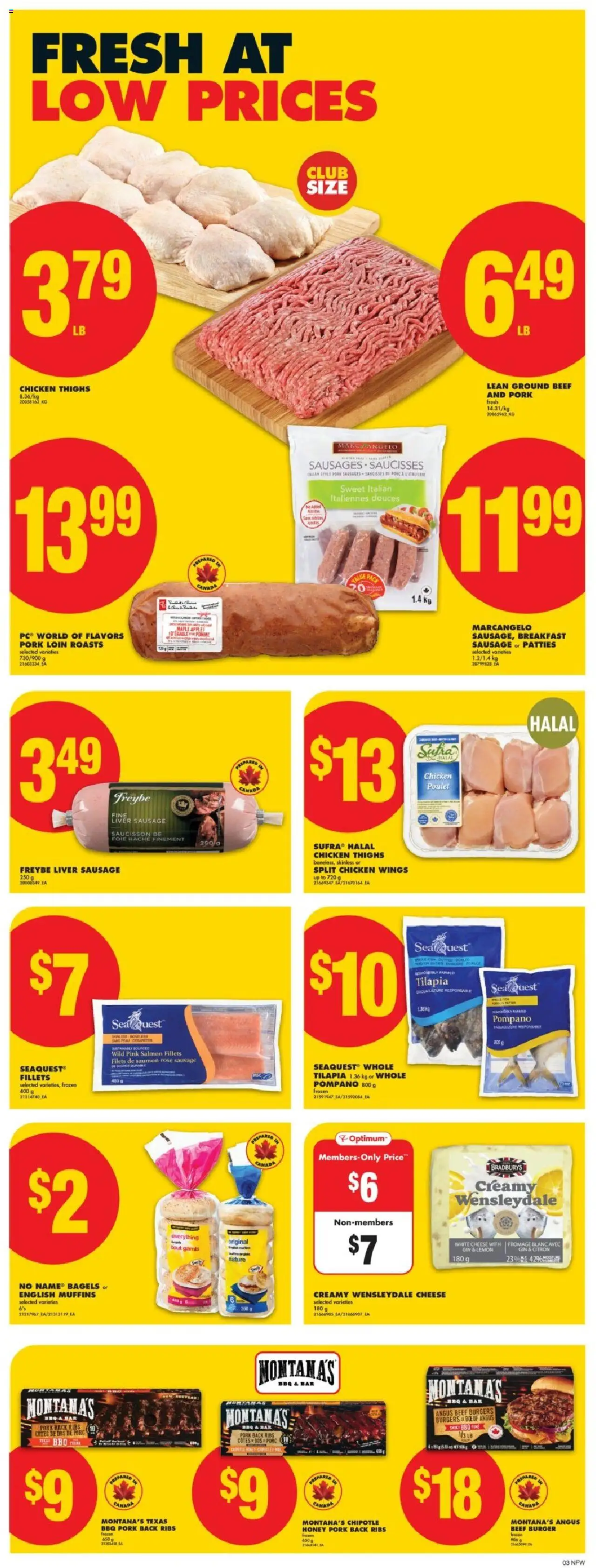 No Frills flyer valid from 12.06.2025 | Page: 3 | Products: Beef, Gin, Chicken, Pork