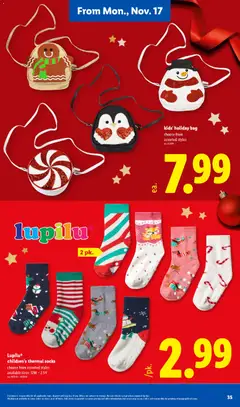 Preview of Lidl weekly ads valid from 12.11.2025 | Page: 35 | Products: Socks, Bag