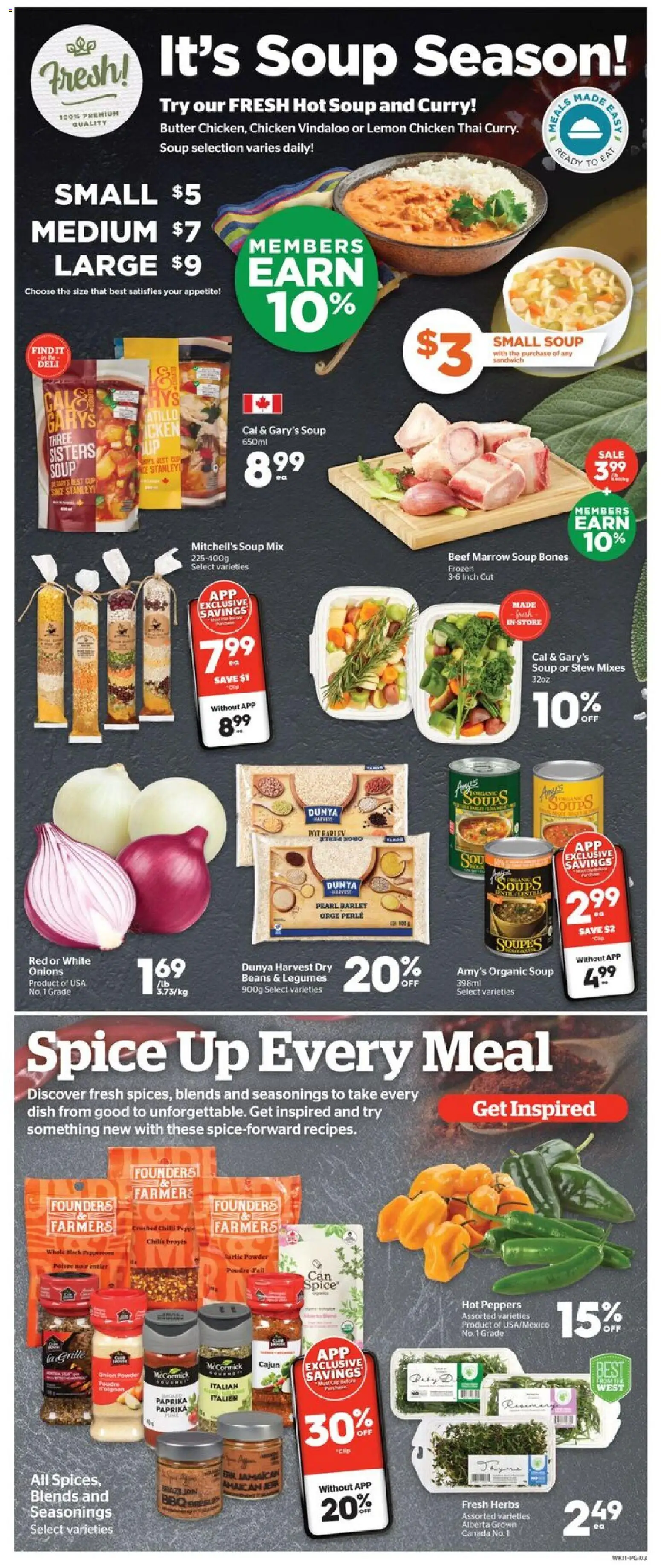 Calgary Co-op flyer valid from 15.01.2026 | Page: 3 | Products: Beef, Powder, Butter, Chicken