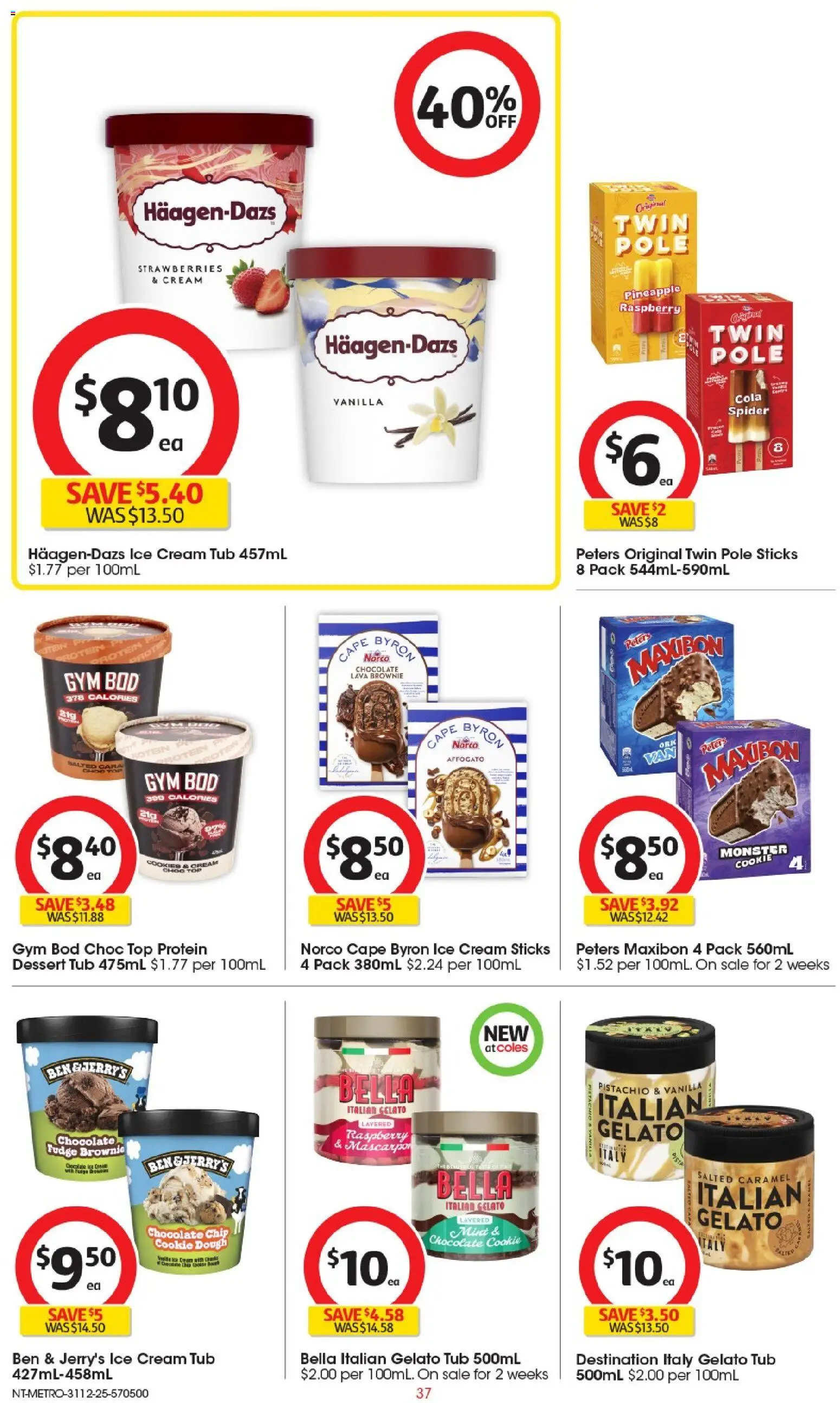 Coles catalogue - valid from 31.12.2025 | Page: 38 | Products: Chocolate, Pineapple, Strawberries, Cream