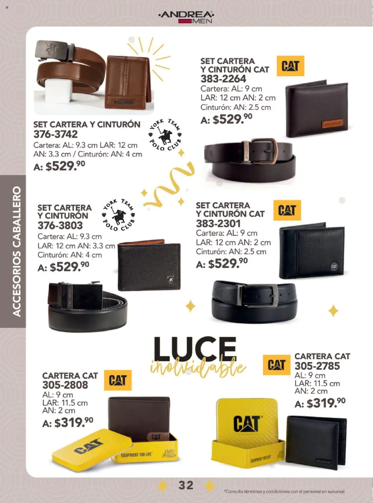 Nuevas ofertas de Andrea válidas en toda la República Mexicana desde el 24.08.2025. ¡Encuentra las mejores ofertas en Andrea - Catálogo Fiestas y Celebraciones! | Página: 32 | Productos: Cinturón