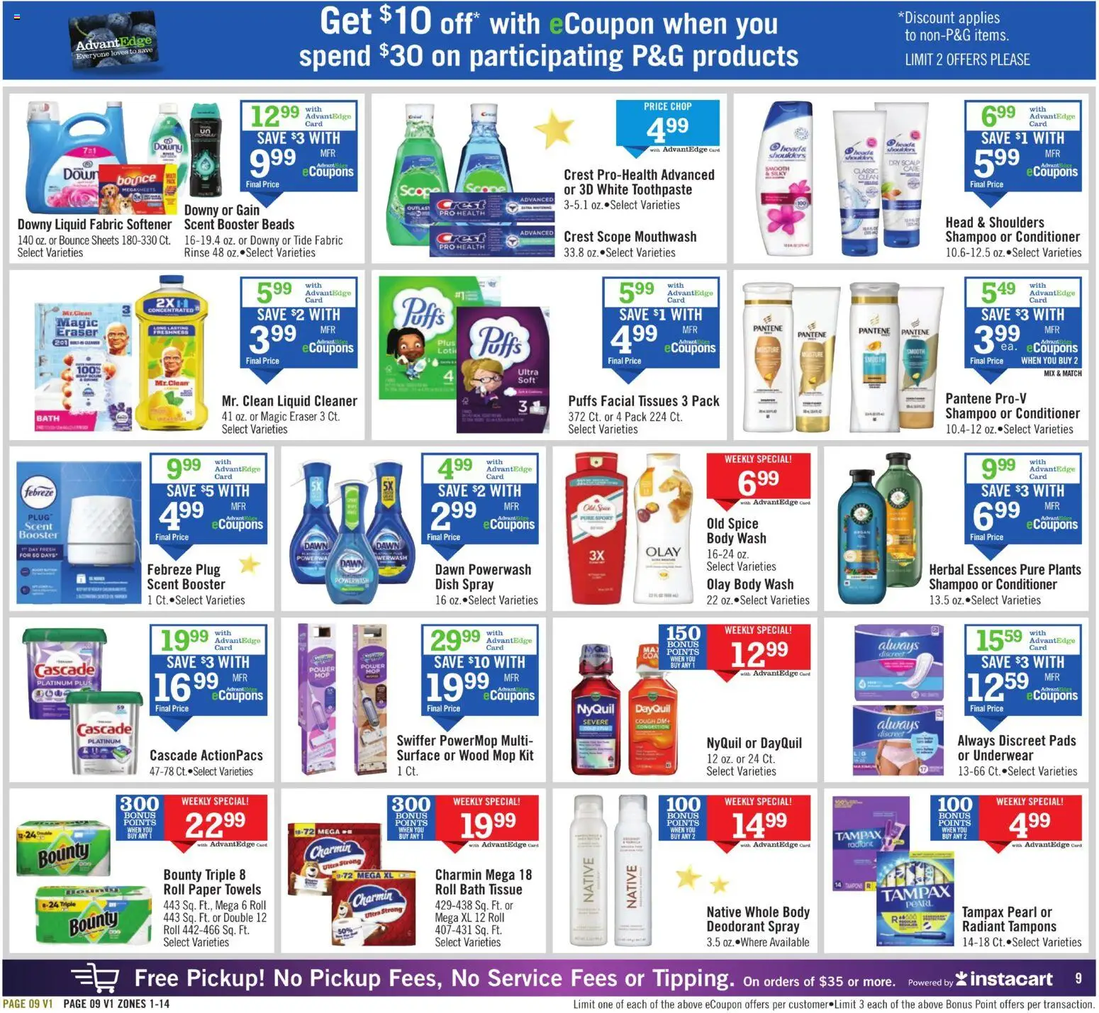 Price Chopper Weekly Ad - valid from 28.12.2025 | Page: 9 | Products: Conditioner, Deodorant, Mouthwash, Fabric softener
