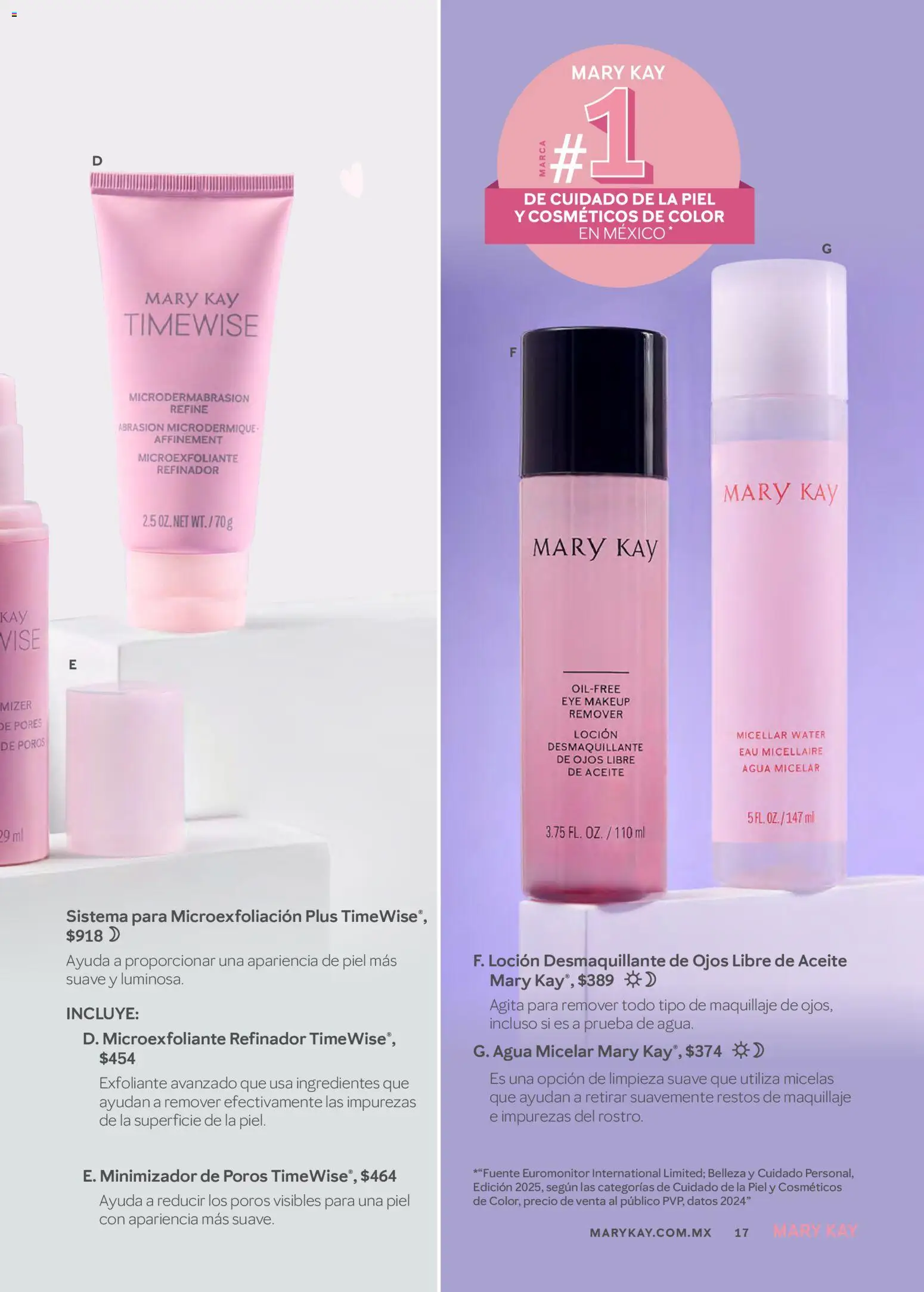 Nuevas ofertas de Mary Kay válidas en toda la República Mexicana desde el 01.01.2026. ¡Encuentra las mejores ofertas en Mary Kay catálogo! | Página: 17 | Productos: Agua, Loción, Agua micelar, Desmaquillante de ojos