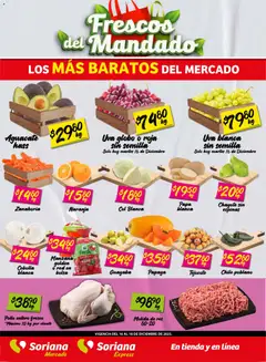 Vista previa de Soriana - Frescos del Mandado Mercado: Ver, Tab, Chis, Camp, Yuc y Q. Roo, nuevo folleto de la tienda, válido en México a partir del 16.12.2025