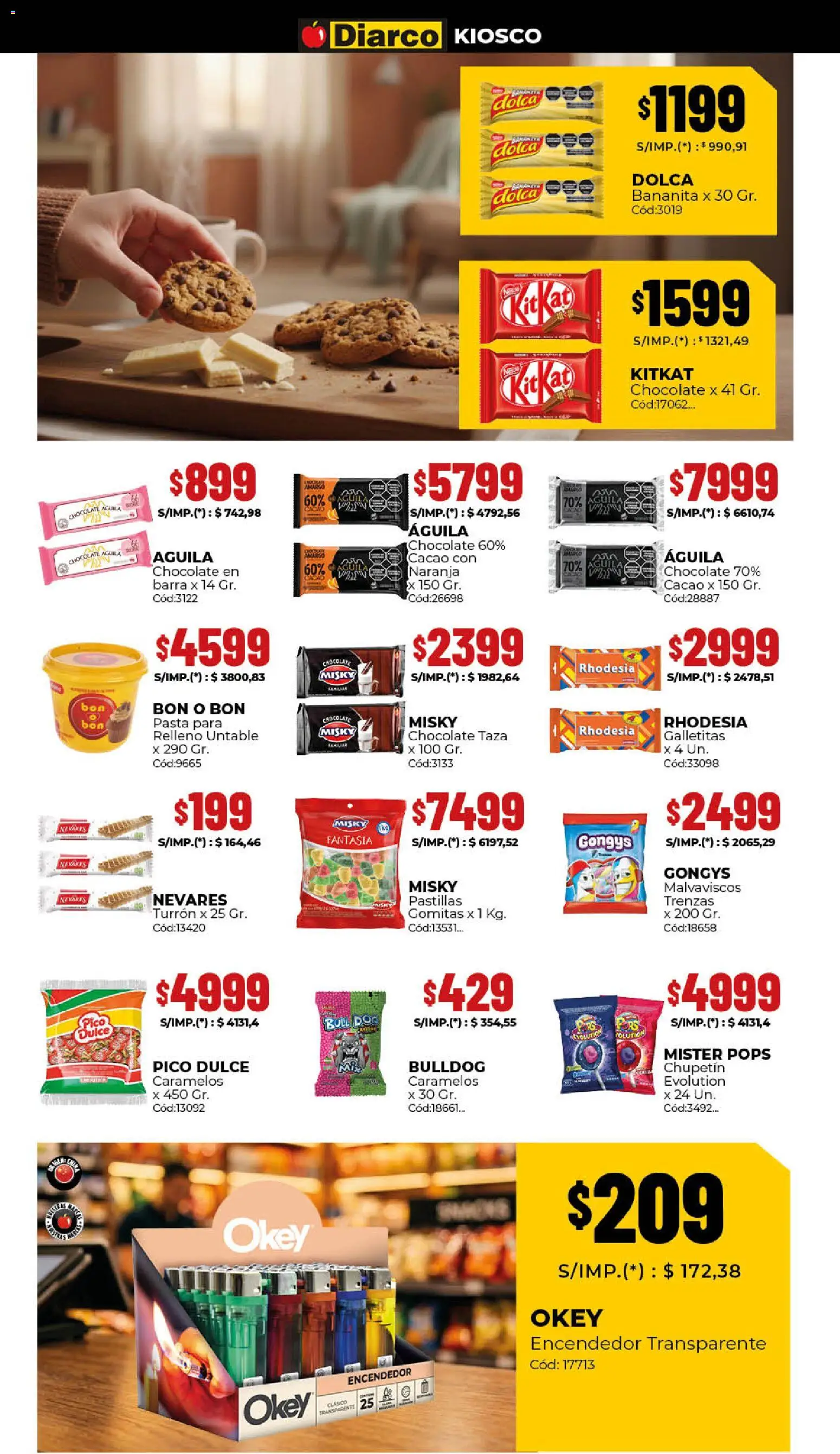 Diarco - Ofertas Sur │ válido desde el 20.04.2026 | Página: 6 | Productos: Galletitas, Gomitas, Chocolate, Turrón