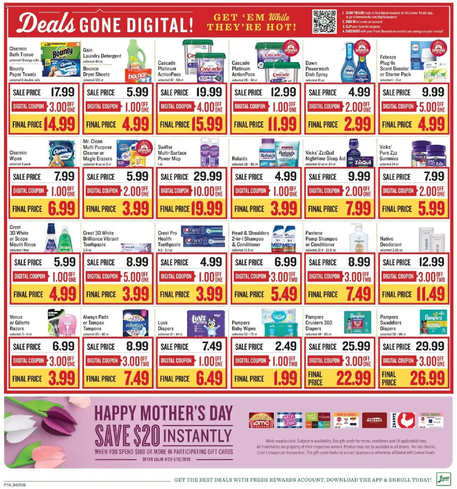 Lowes Foods Weekly Ad - valid from 29.04.2026 | Page: 11 | Products: Clip, Shampoo, Toothpaste, Dryer