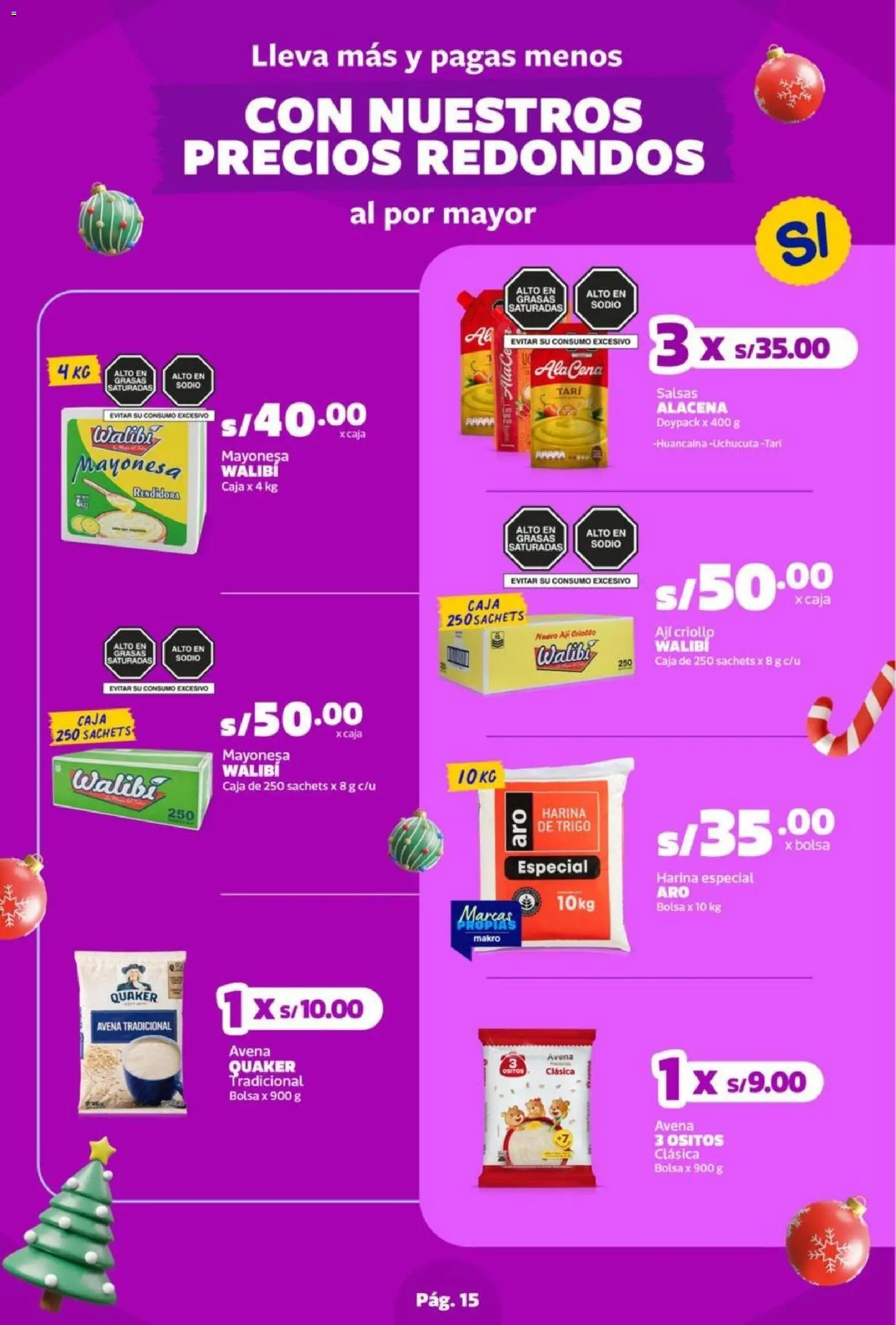 Catálogo Makro válido desde 06.11.2025 | Página: 15 | Productos: Caja, Avena, Bolsa