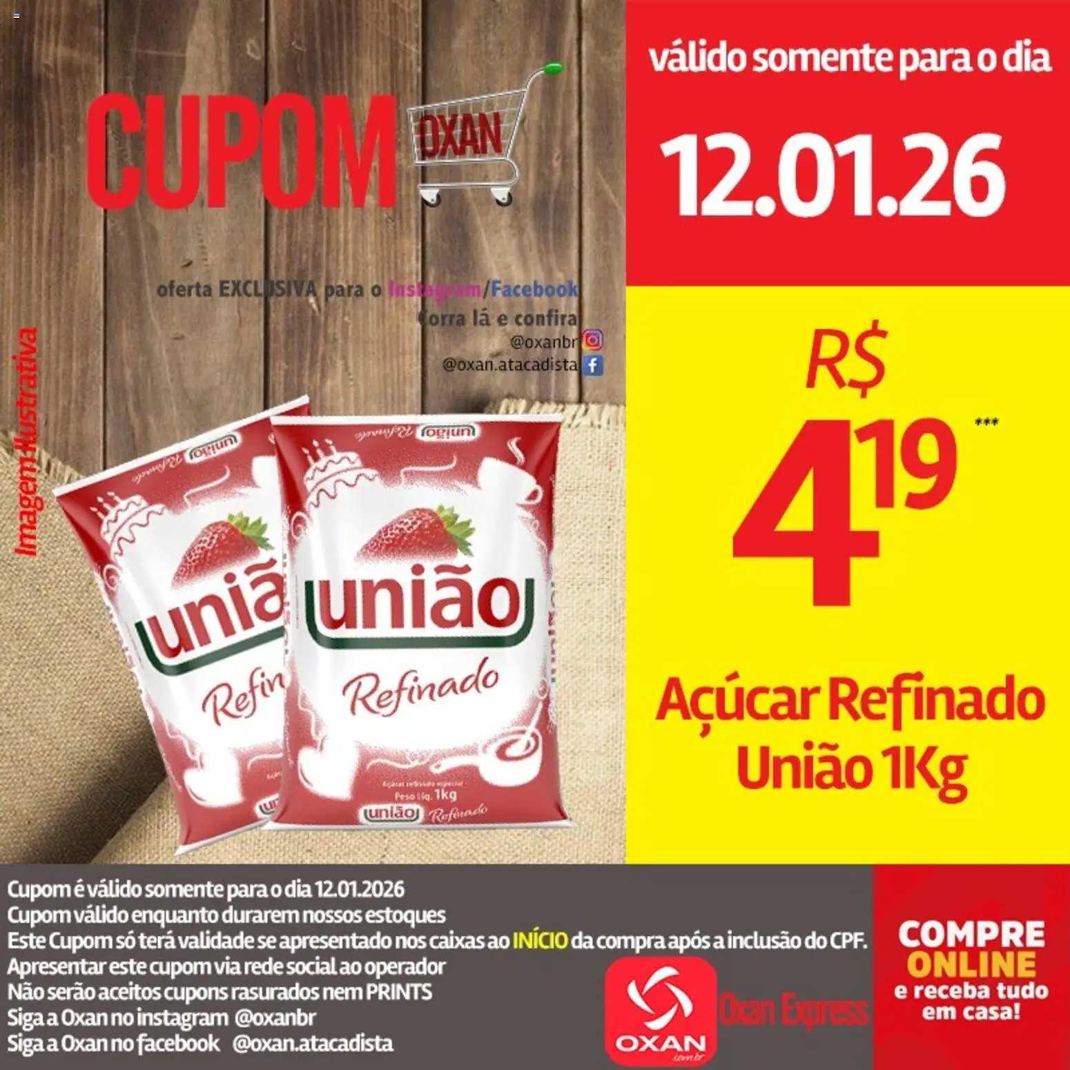 Oxan Atacadista Folheto - válido de 12.01.2026 | Página: 19 | Produtos: Açúcar