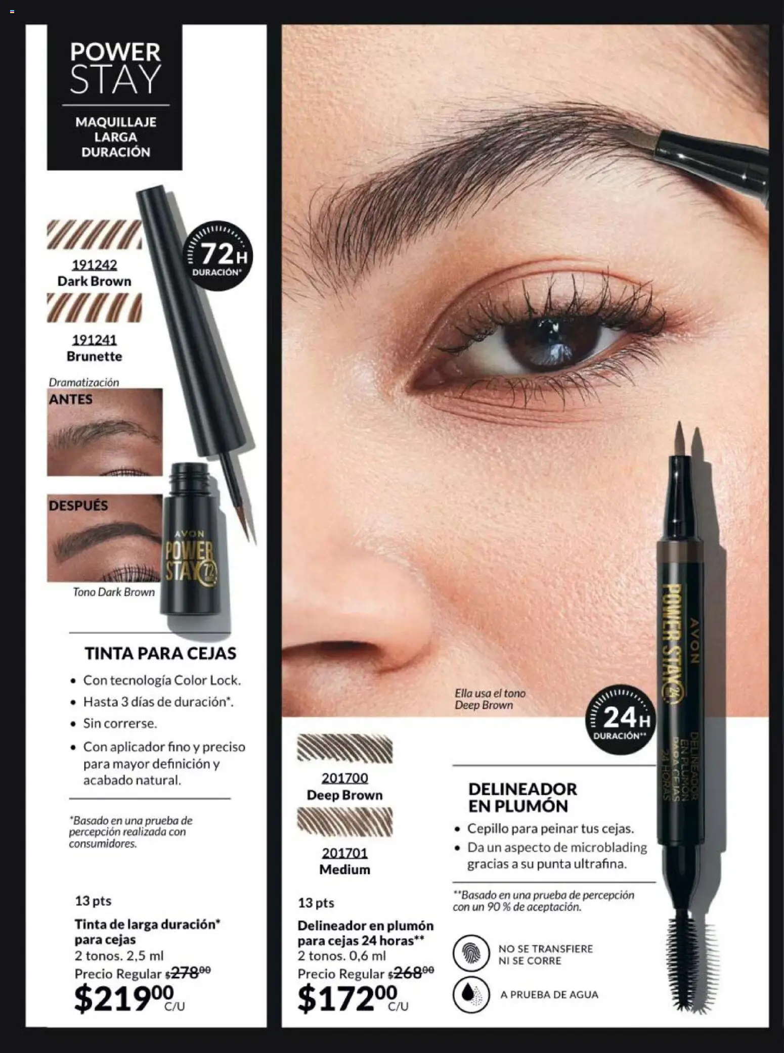 Nuevas ofertas de AVON válidas en toda la República Mexicana desde el 13.03.2026. ¡Encuentra las mejores ofertas en AVON campaña 5 2026! | Página: 50 | Productos: Cepillo, Agua, Maquillaje, Delineador