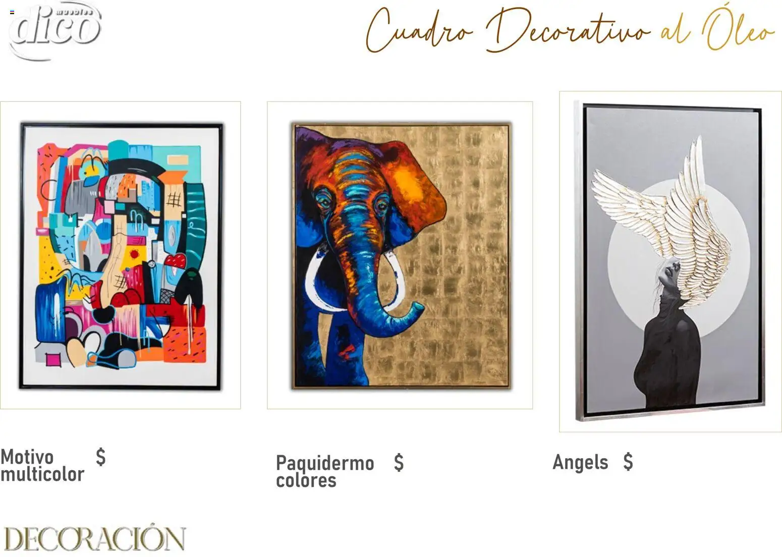 Nuevas ofertas de Muebles Dico válidas en toda la República Mexicana desde el 09.12.2025. ¡Encuentra las mejores ofertas en Muebles Dico catálogo Decoración! | Página: 8 | Productos: Cuadro