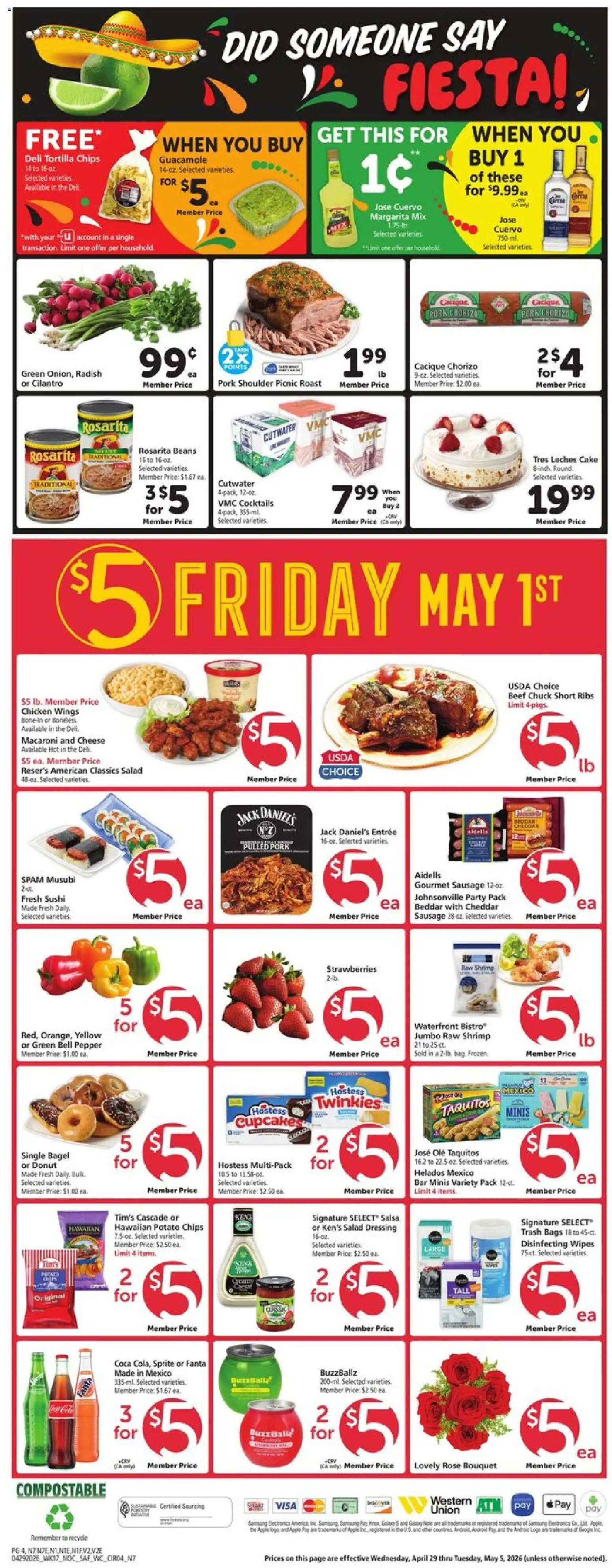Safeway Weekly Ad - valid from 29.04.2026 | Page: 6 | Products: Wc, Cheese, Beef, Chips