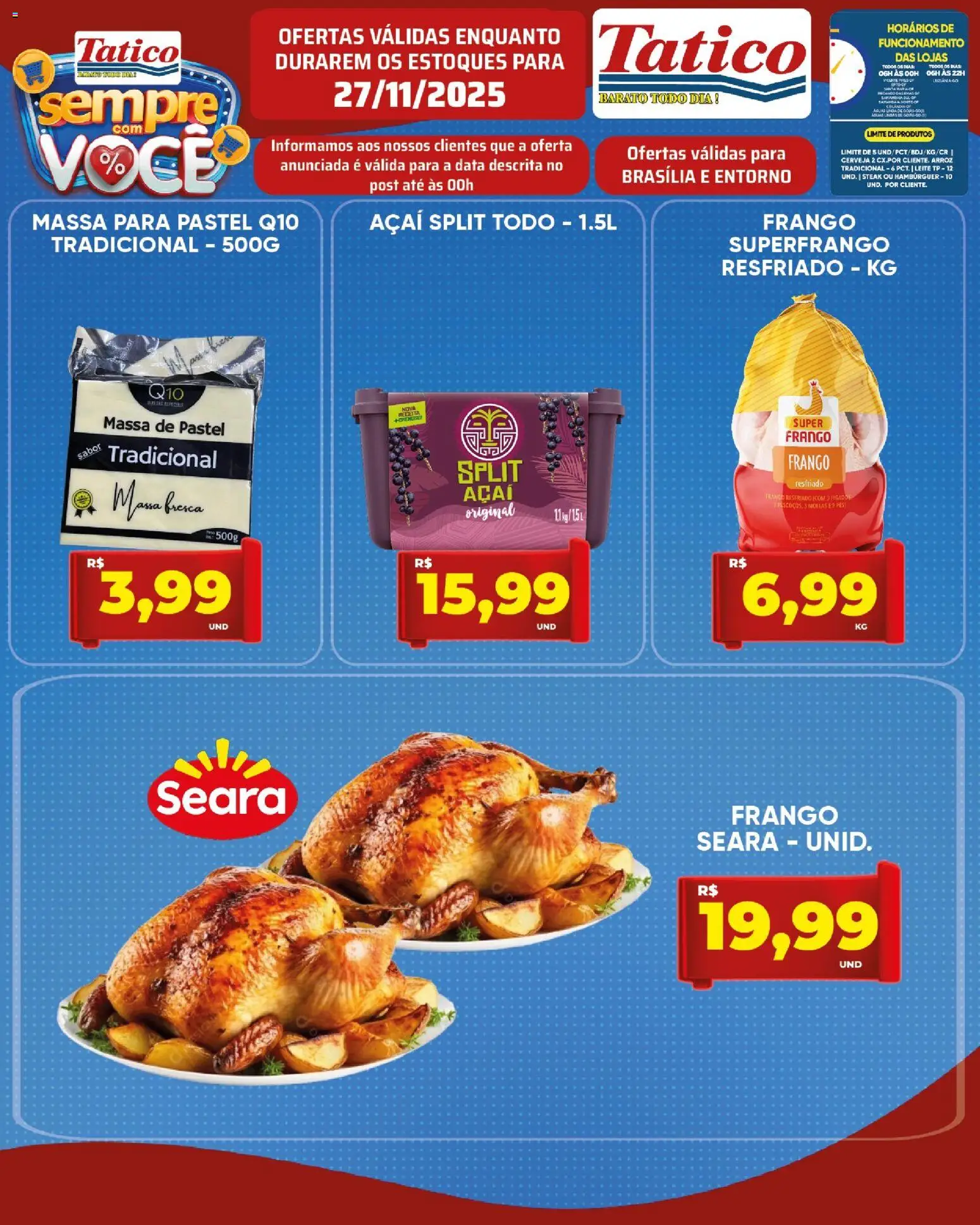 Tatico Folheto - válido de 28.11.2025 | Página: 34 | Produtos: Leite, Cerveja, Massa de pastel, Frango