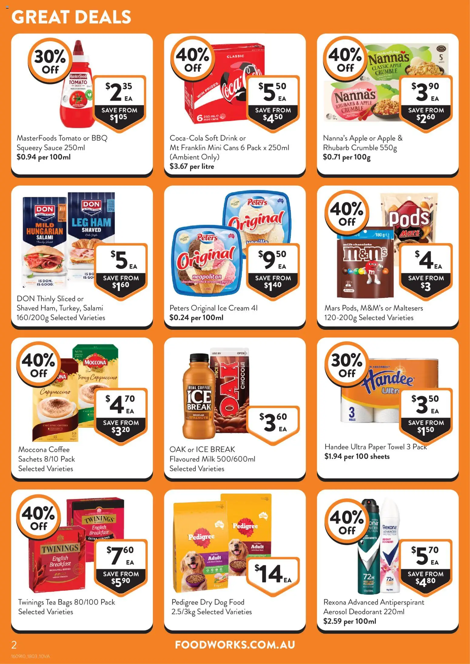 Foodworks catalogue - valid from 18.03.2026 | Page: 2 | Products: Salami, Ham, Antiperspirant, Sauce