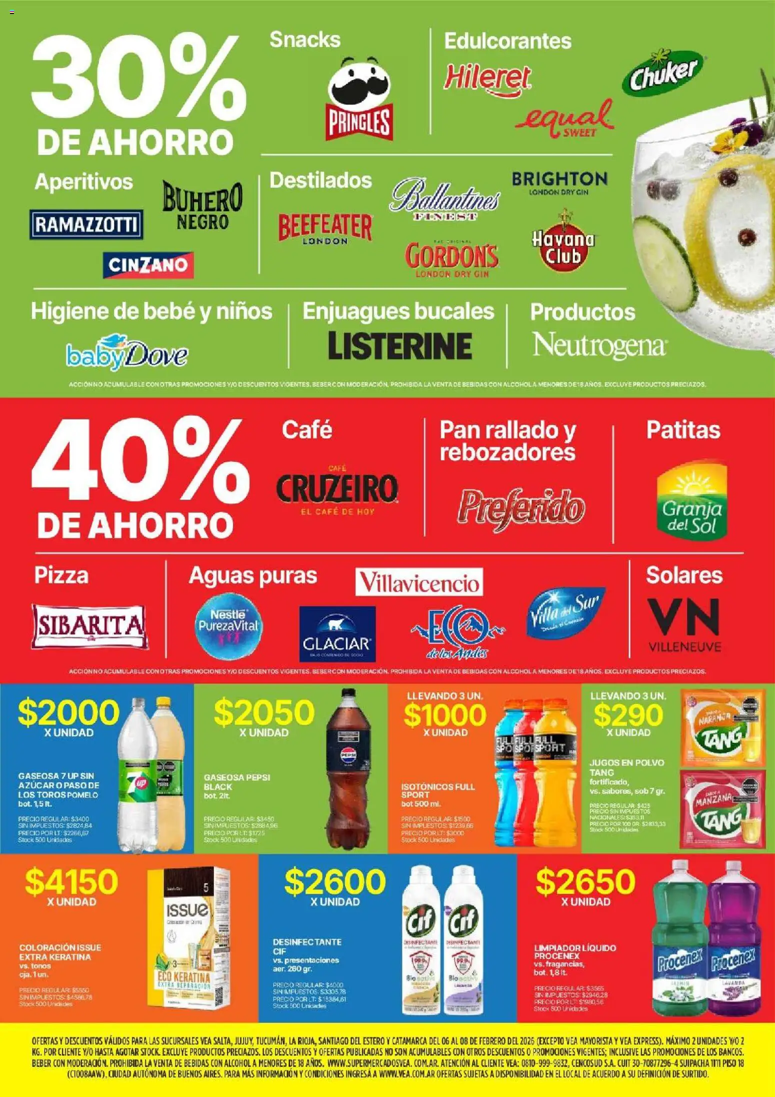 Vea - Oferta fin de semana │ válido desde el 13.02.2026 | Página: 6 | Productos: Gin, Pomelo, Café, Limpiador