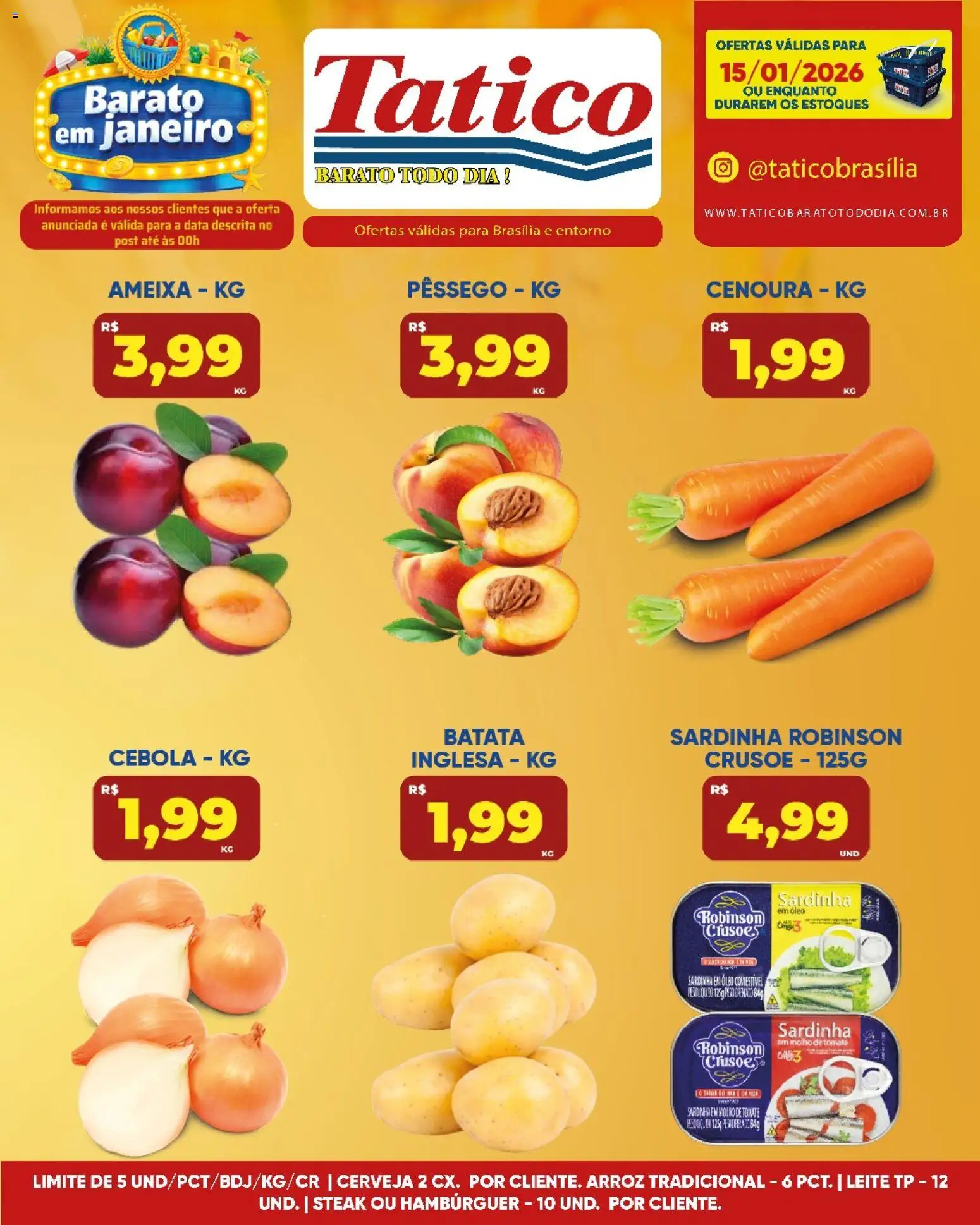 Tatico Folheto - válido de 16.01.2026 | Página: 25 | Produtos: Molho de tomate, Cerveja, Arroz, Batata