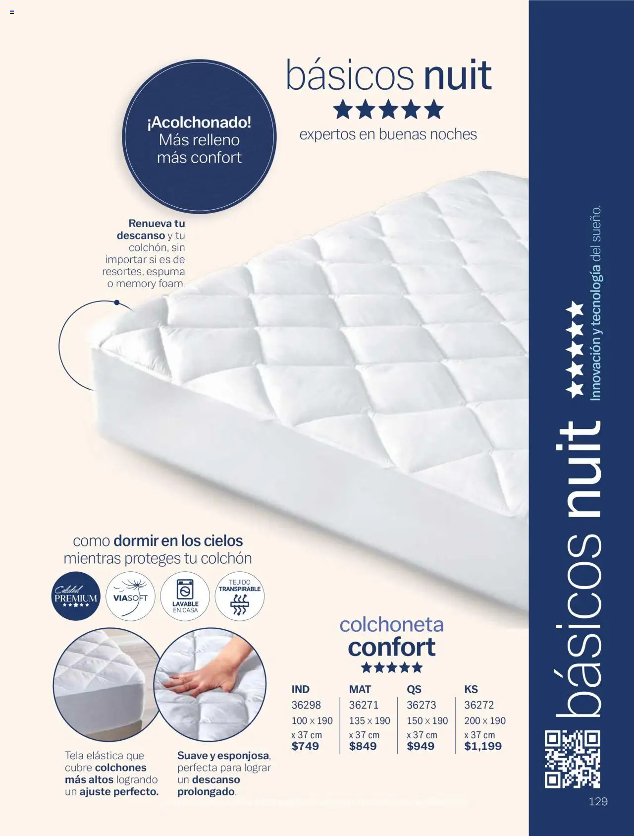 Nuevas ofertas de Vianney válidas en toda la República Mexicana desde el 15.08.2025. ¡Encuentra las mejores ofertas en Vianney - Catálogo Invierno! | Página: 131 | Productos: Colchoneta, Espuma, Colchón