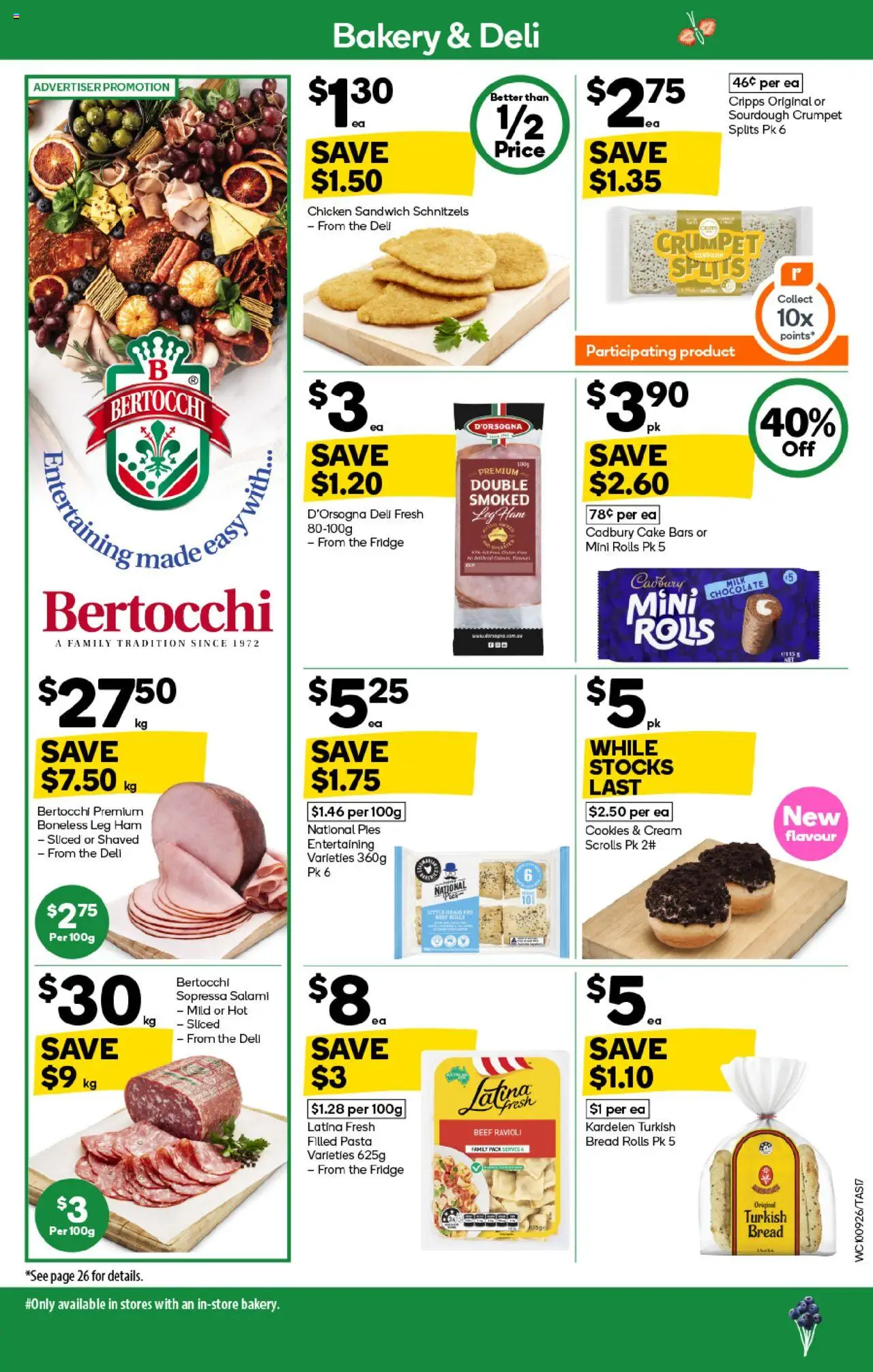 Woolworths catalogue - valid from 10.09.2025 | Page: 15 | Products: Ham, Chicken, Pasta, Bakery