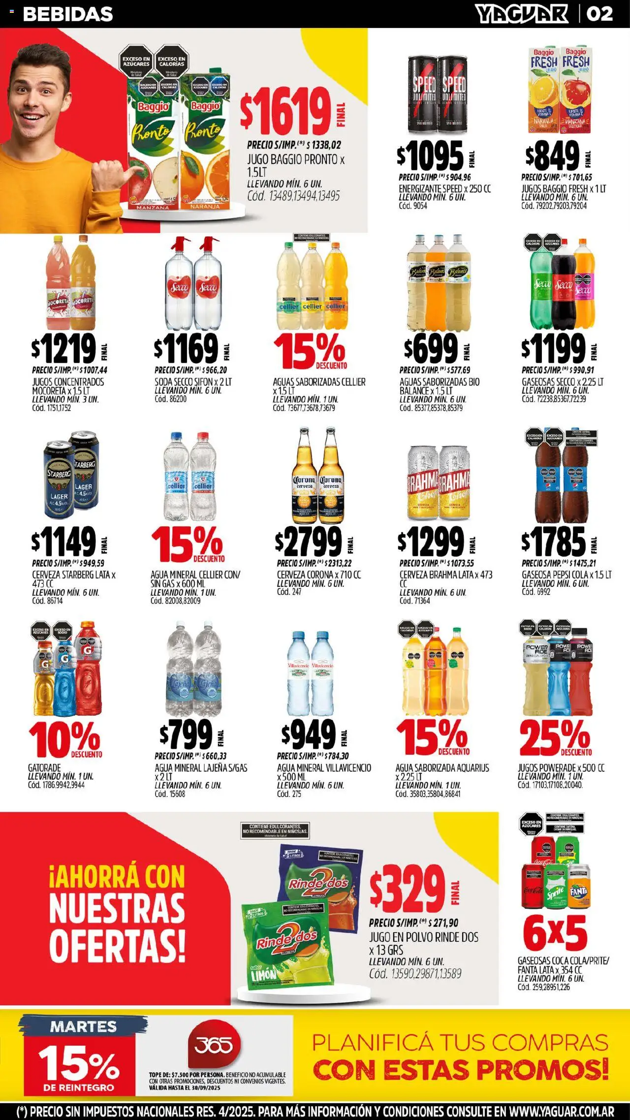 Yaguar - General Roca │ válido desde el 15.09.2025 | Página: 3 | Productos: Polvo, Gaseosa, Manzana, Agua
