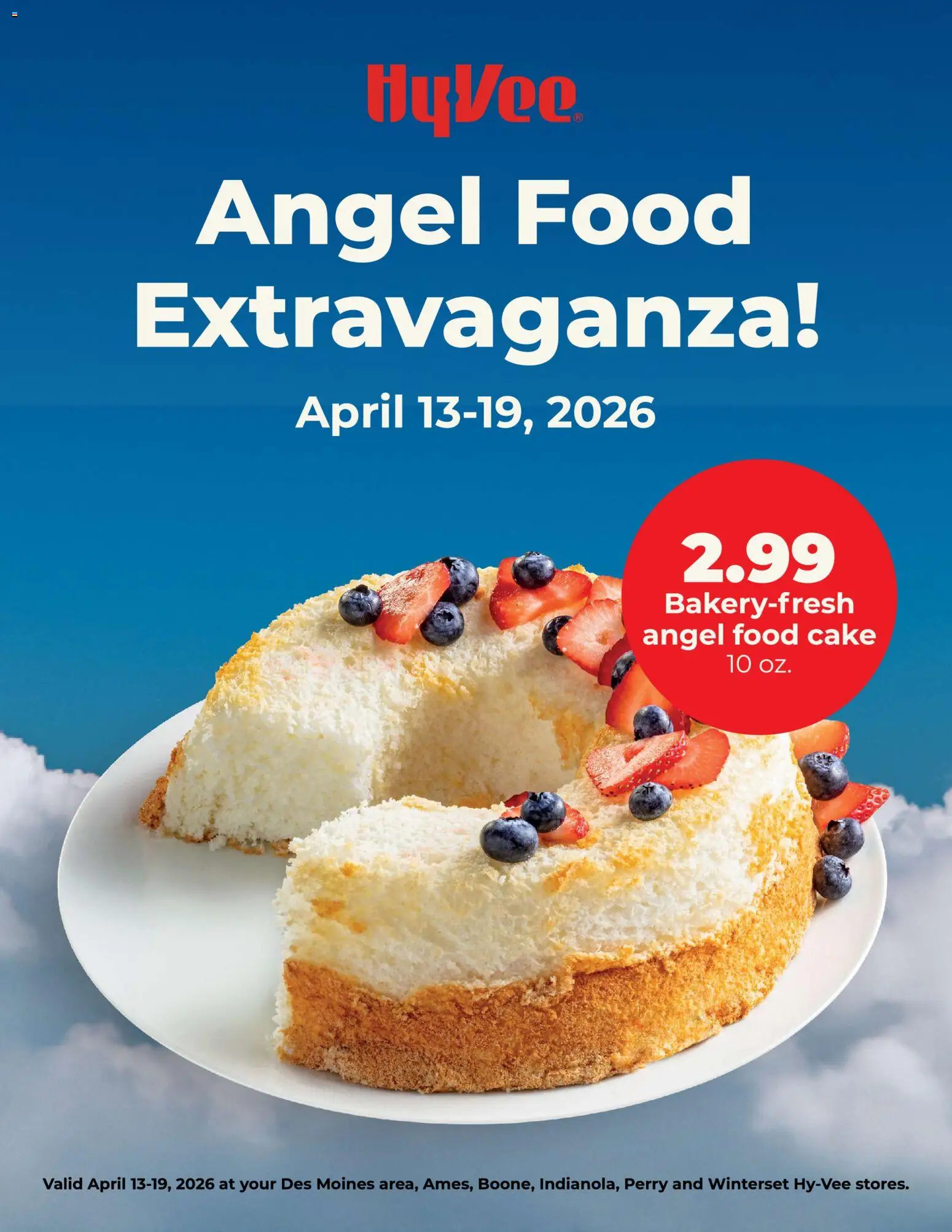 HyVee Angel Food Extravaganza - valid from 13.04.2026 | Page: 1 | Products: Angel Food Cake