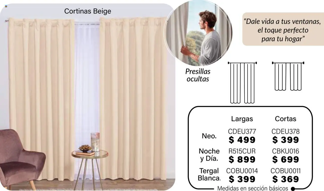 Nuevas ofertas de Colchas Concord válidas en toda la República Mexicana desde el 01.08.2025. ¡Encuentra las mejores ofertas en Colchas Concord - Catálogo! | Página: 453 | Productos: Cortinas