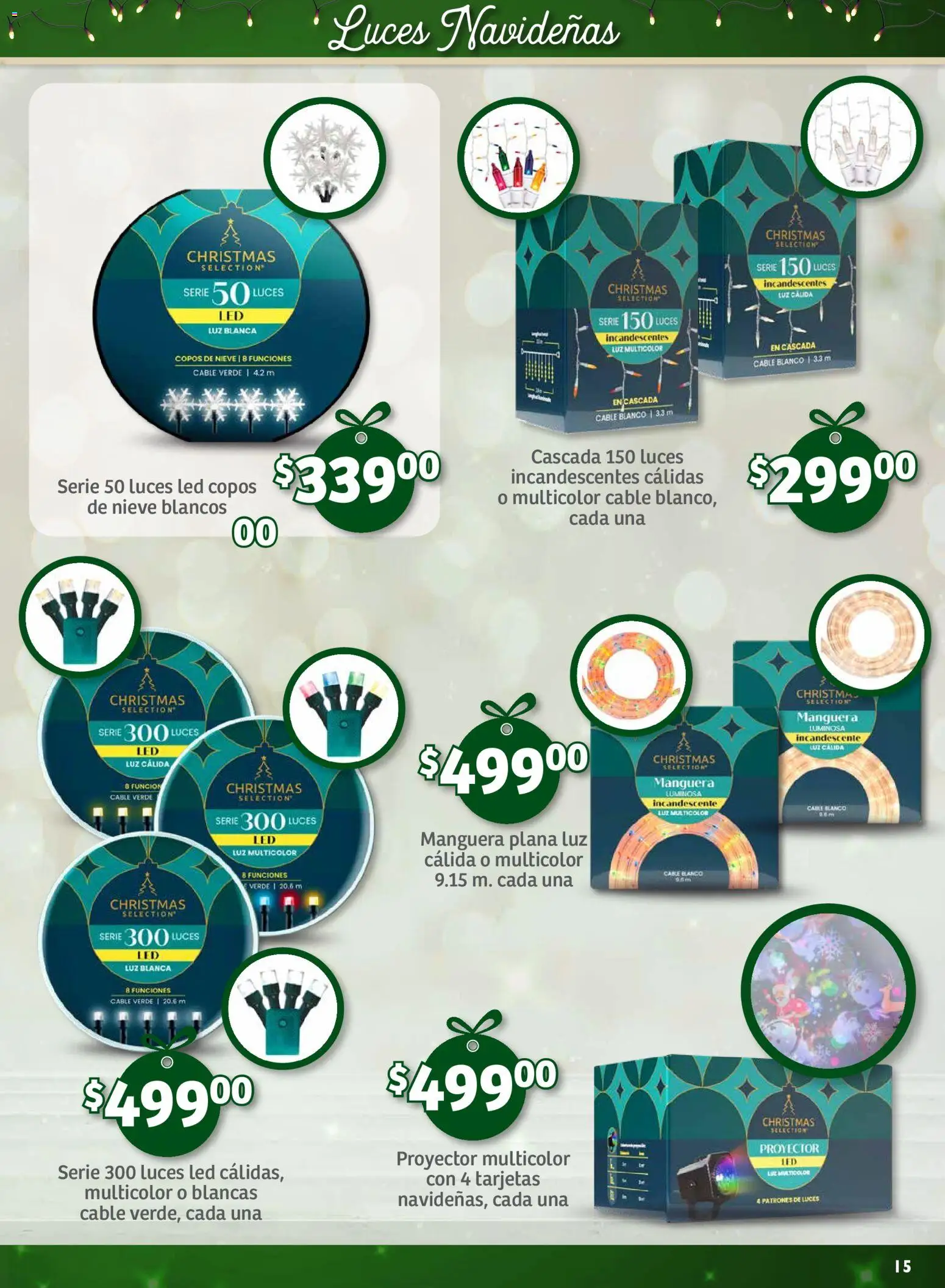 Nuevas ofertas de Soriana válidas en toda la República Mexicana desde el 25.09.2025. ¡Encuentra las mejores ofertas en Soriana - Decoración Navideña Mercado Nacional! | Página: 15 | Productos: Manguera, Proyector, Cable