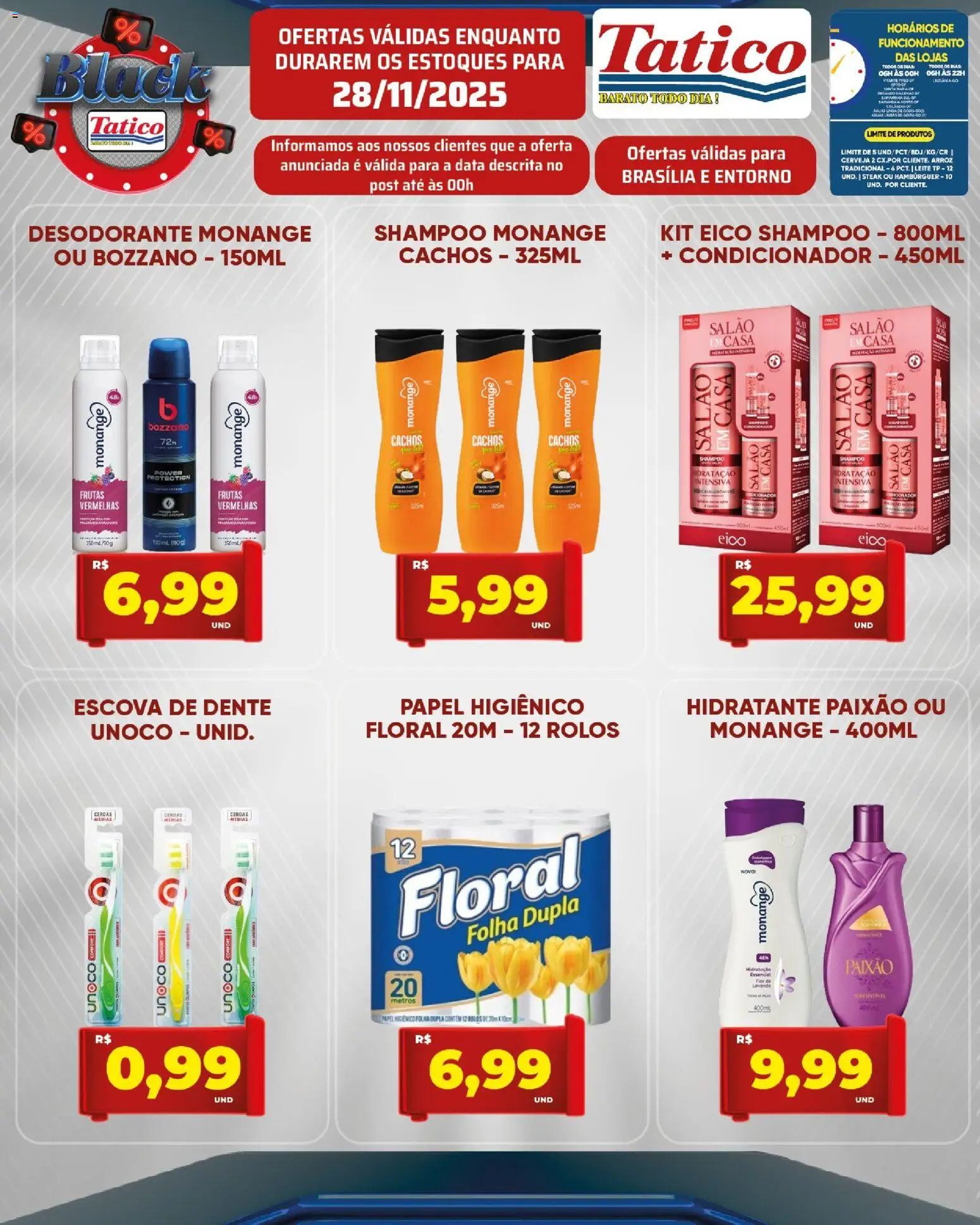 Tatico Folheto - válido de 28.11.2025 | Página: 14 | Produtos: Escova, Desodorante, Escova de dente, Hambúrguer